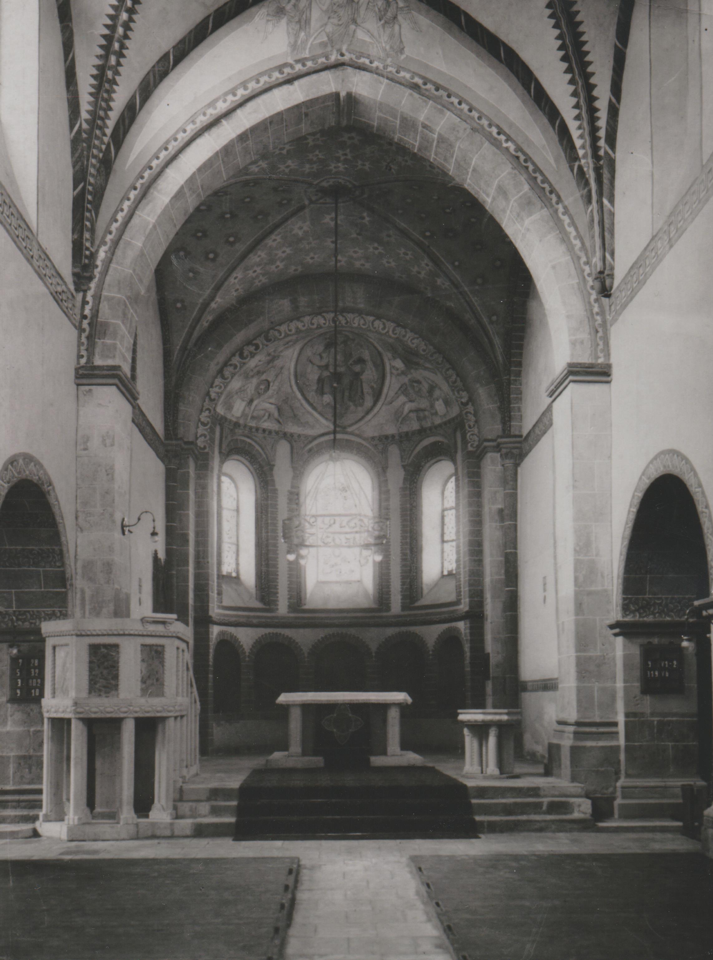 Innenansicht der evangelischen Medardus Kirche in Bendorf um 1935 (REM CC BY-NC-SA)