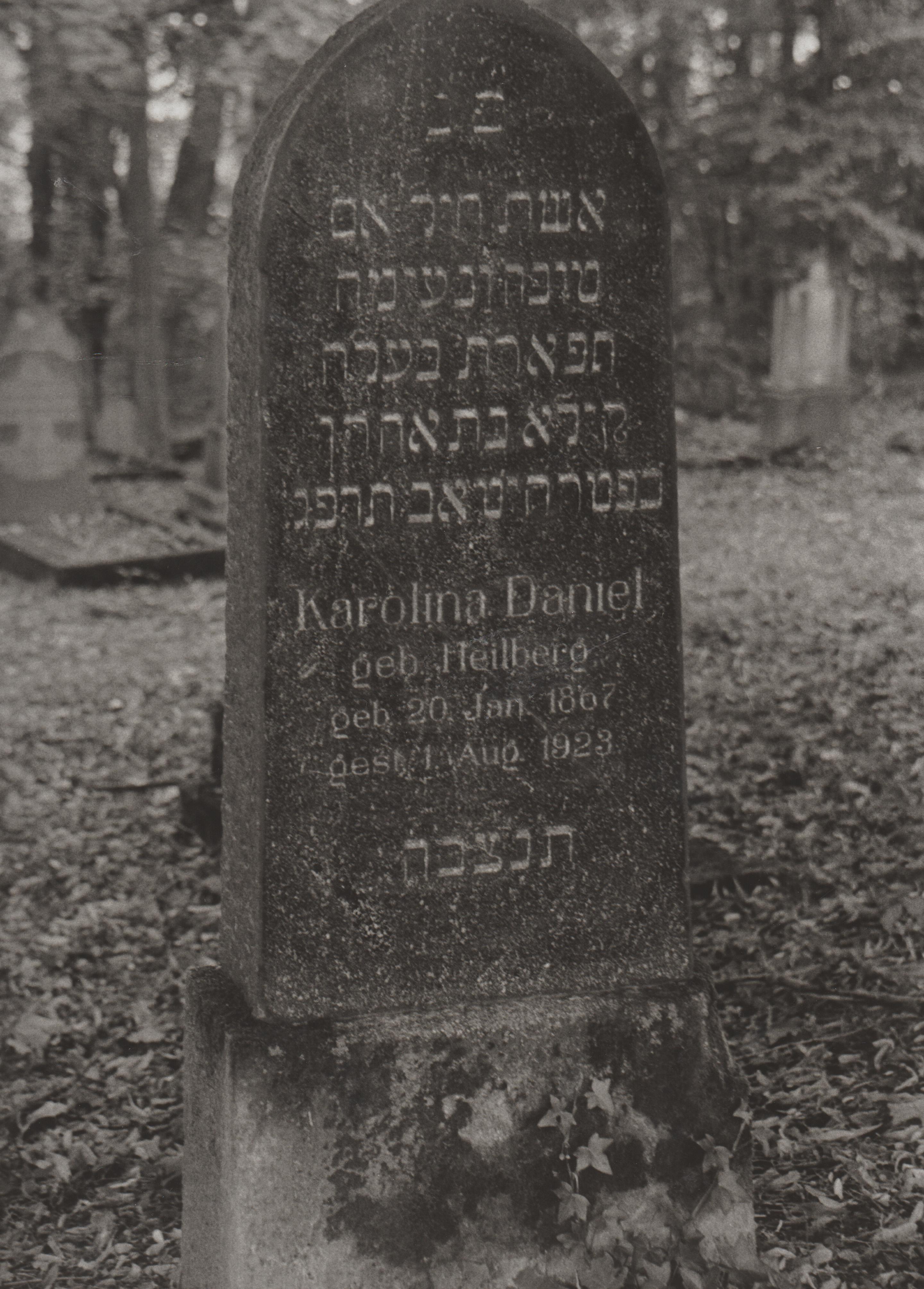 Grabstein von "Karolina Daniel" auf dem jüdischen Friedhof in Bendorf (REM CC BY-NC-SA)