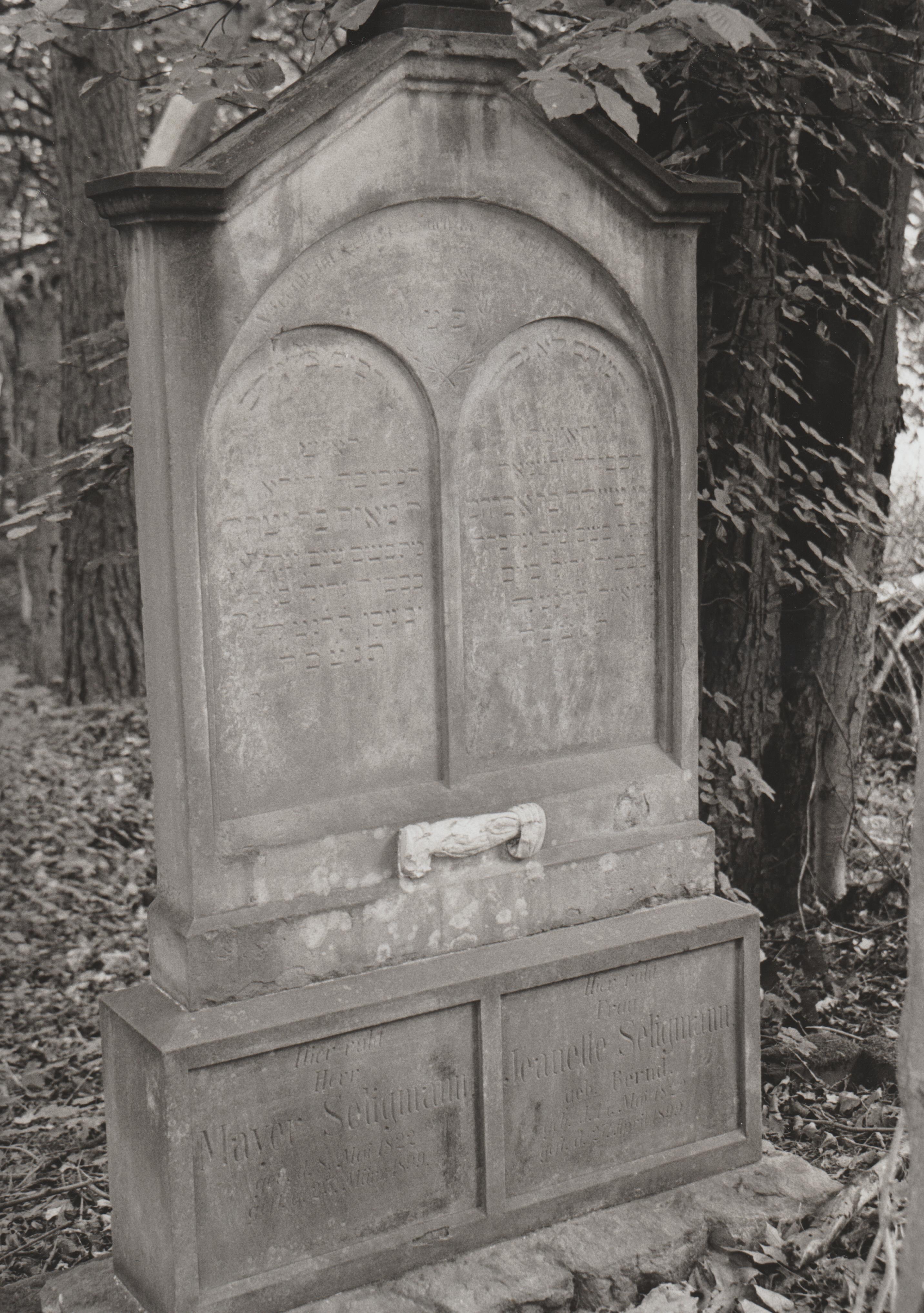 Grabstein der Familie "Seligmann" auf dem jüdischen Friedhof in Bendorf (REM CC BY-NC-SA)