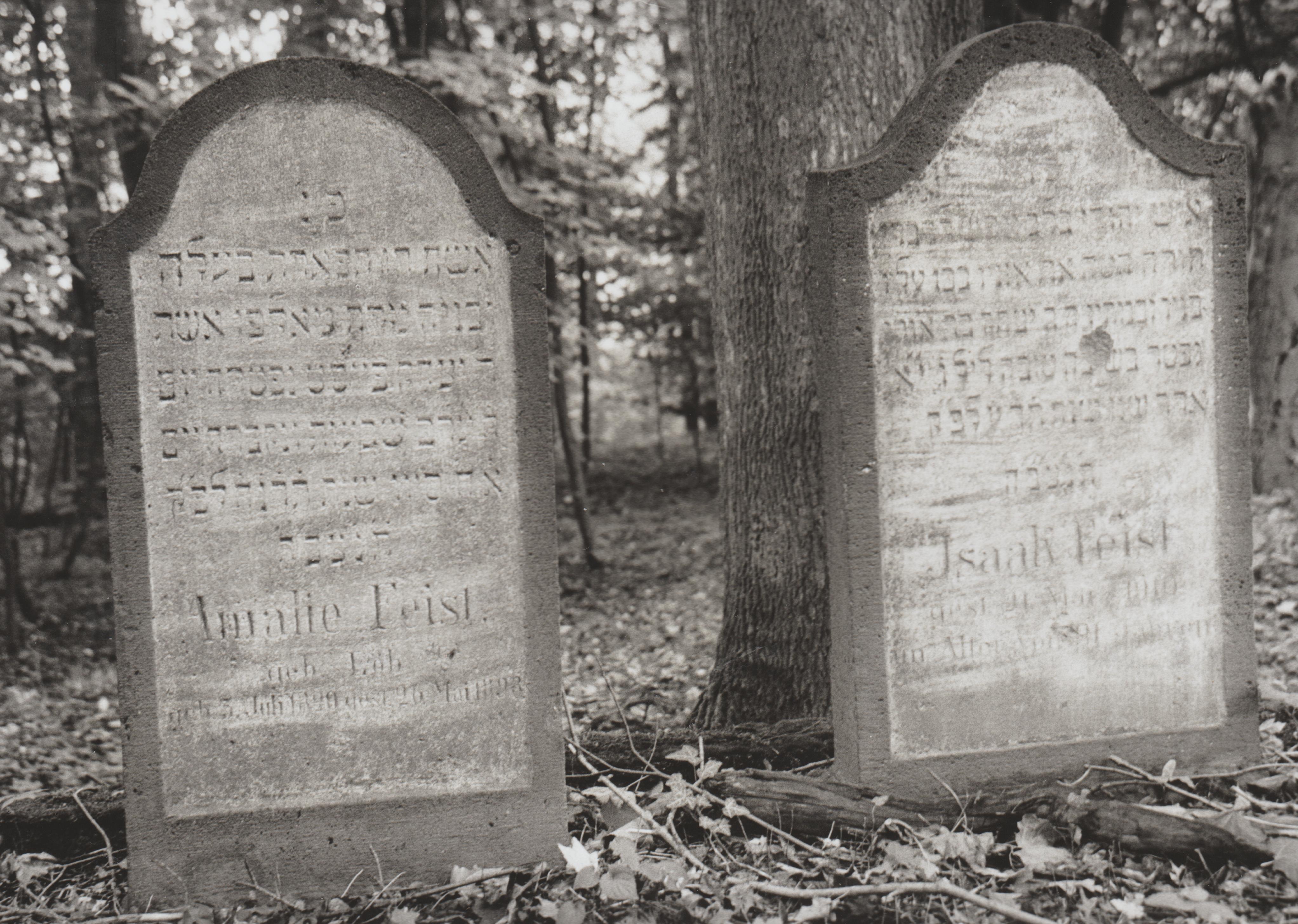 Grabsteine von "Amalie Feist" und "Isaak Feist", jüdischer Friedhof Bendorf (REM CC BY-NC-SA)