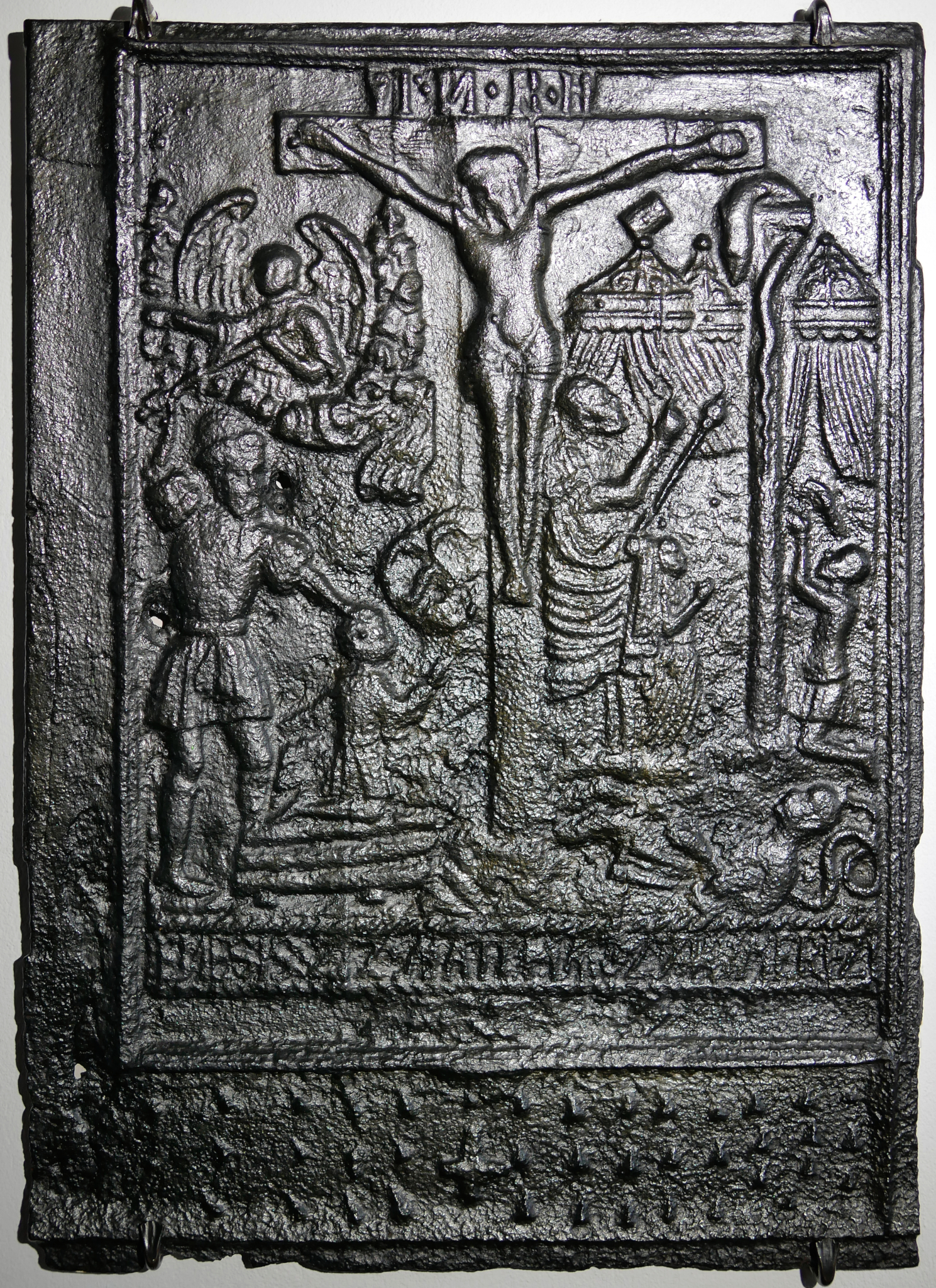 Ofenplatte mit der Allegorie der Erlösung (Volkskunde- und Freilichtmuseum Roscheider Hof CC0)