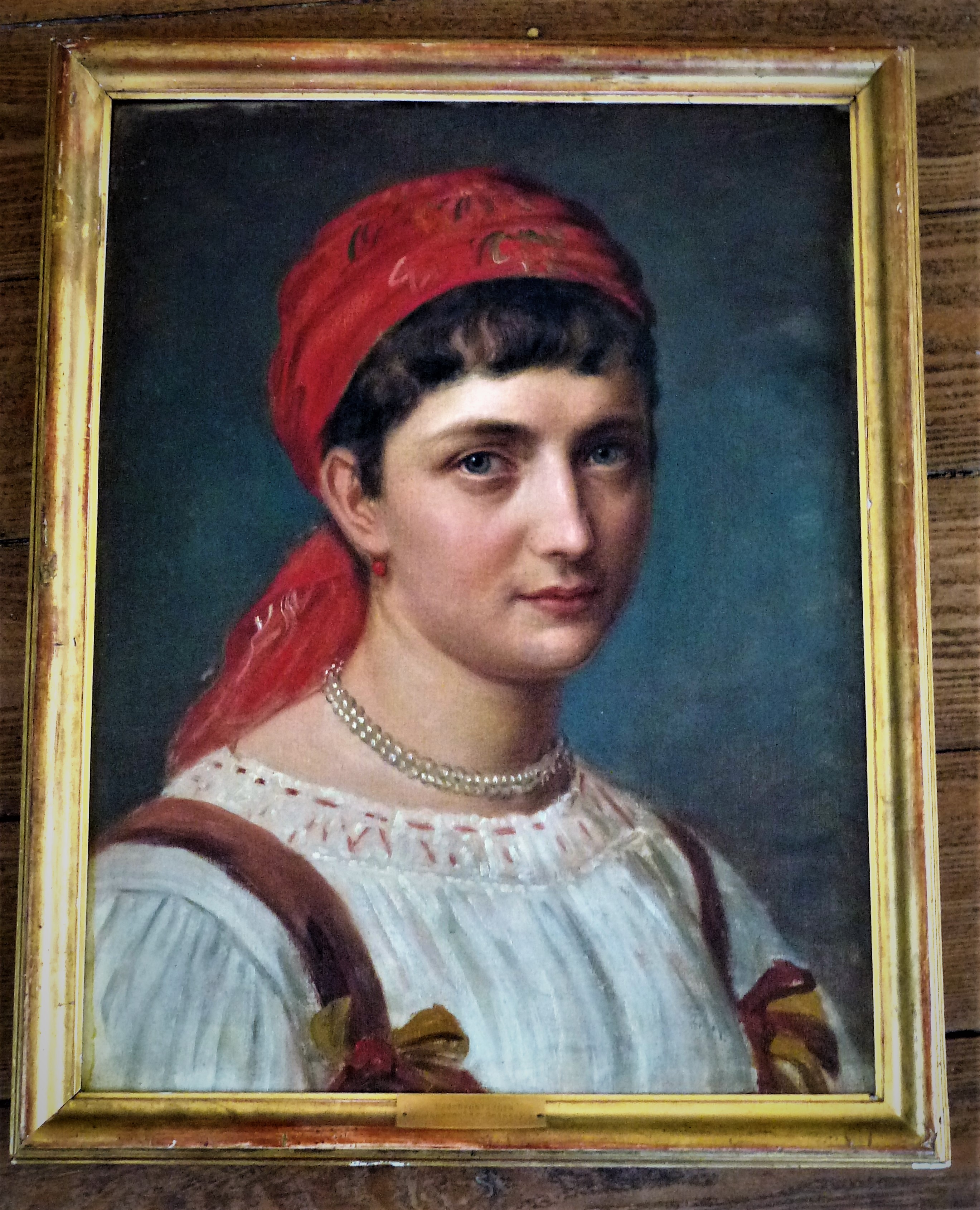 Mädchen mit rotem Kopftuch (Heimatmuseum Schloss Sinzig CC BY-NC-SA)