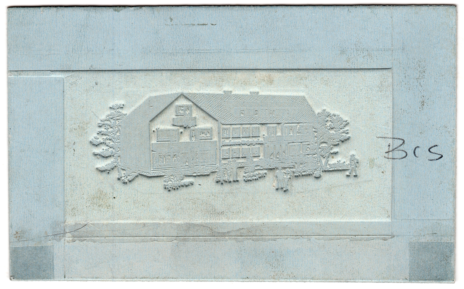 Prägedruckplatte für Prospekte mit Motiv Seniorenheim (Heimatmuseum und -Archiv Bad Bodendorf CC BY-NC-SA)