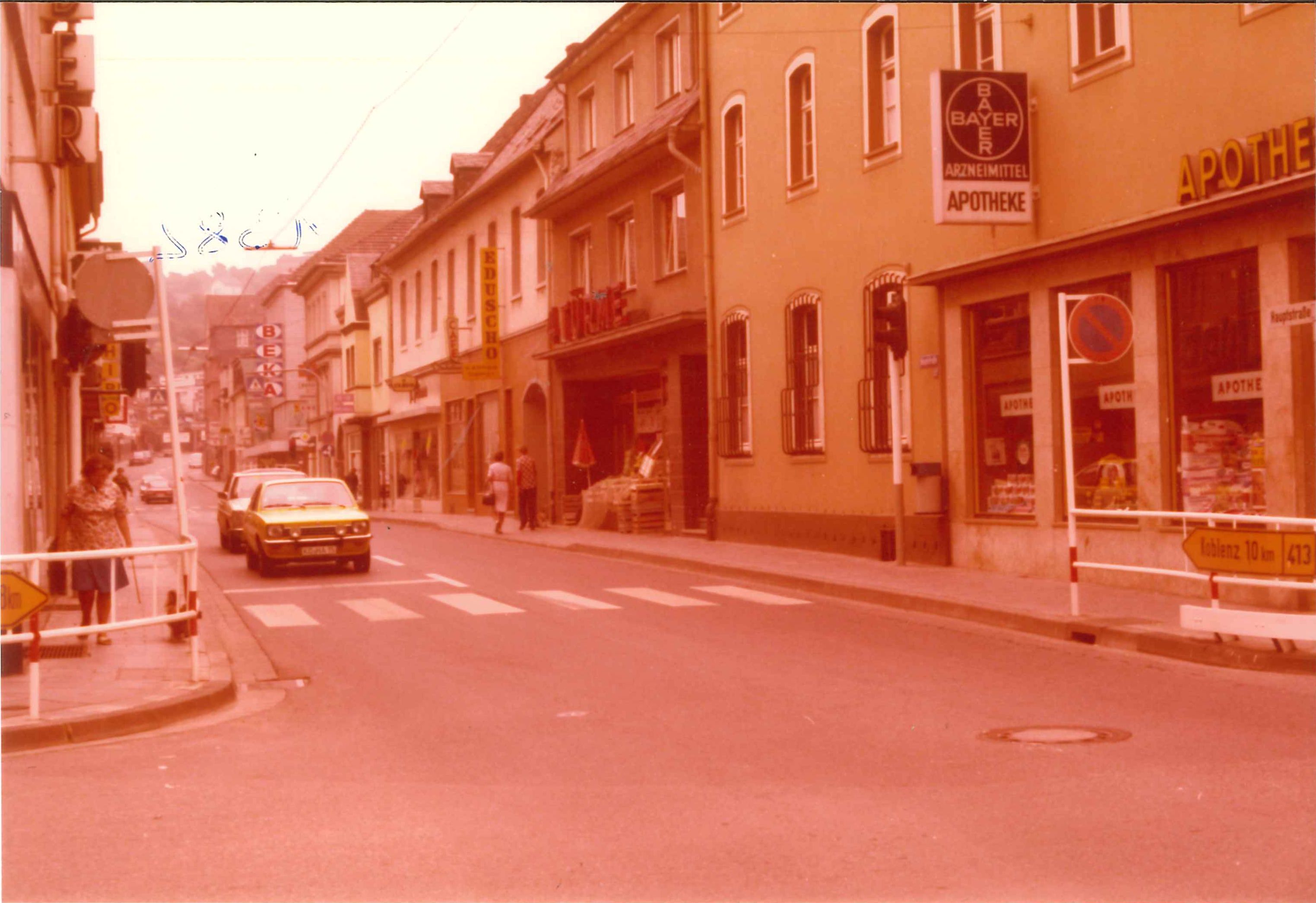 Bendorf Hauptstraße Ecke Siegburger Straße, 1977 (REM CC BY-NC-SA)