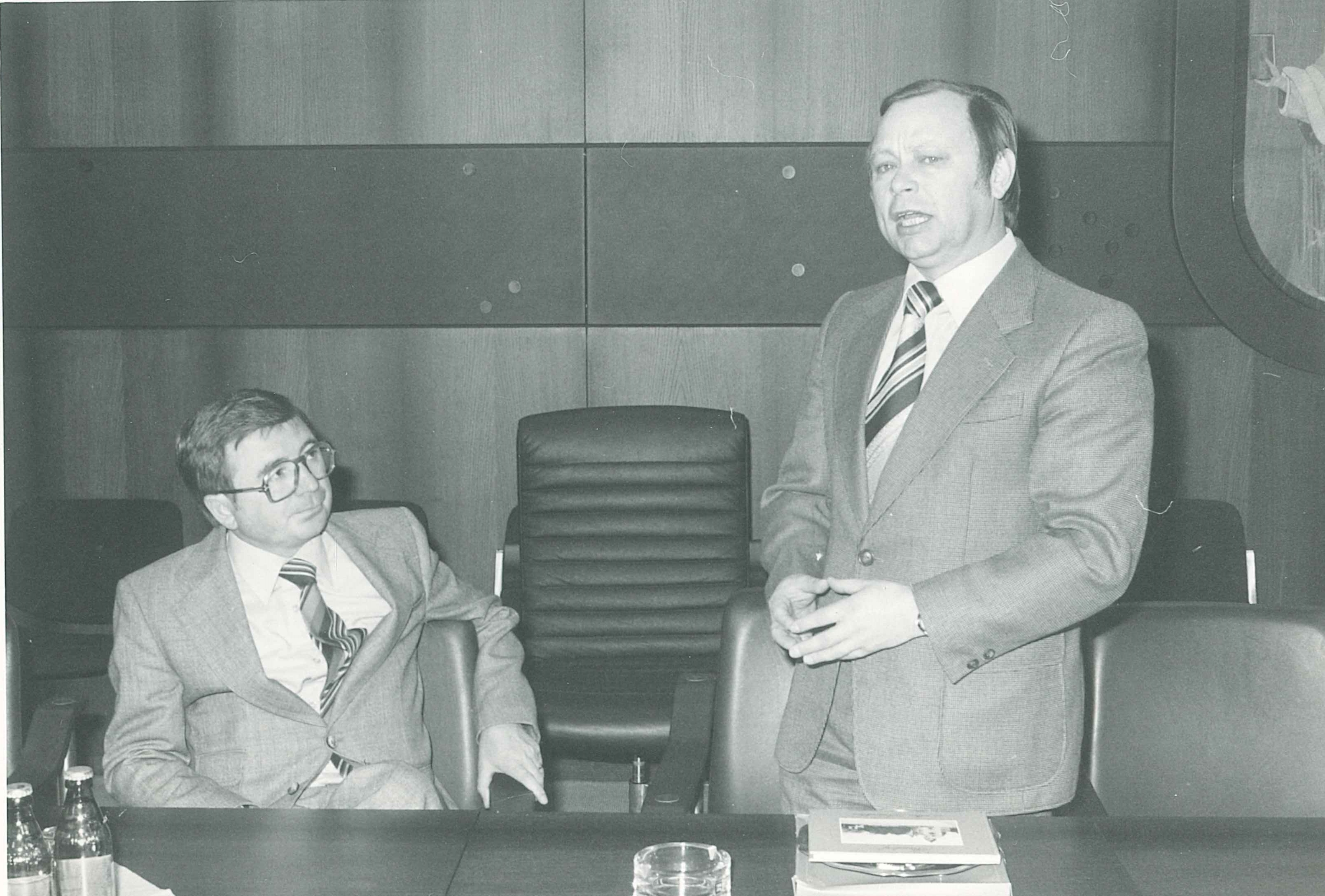 Staatssekretär Alwin Brück besucht das Rathaus in Bendorf, 1979 (REM CC BY-NC-SA)