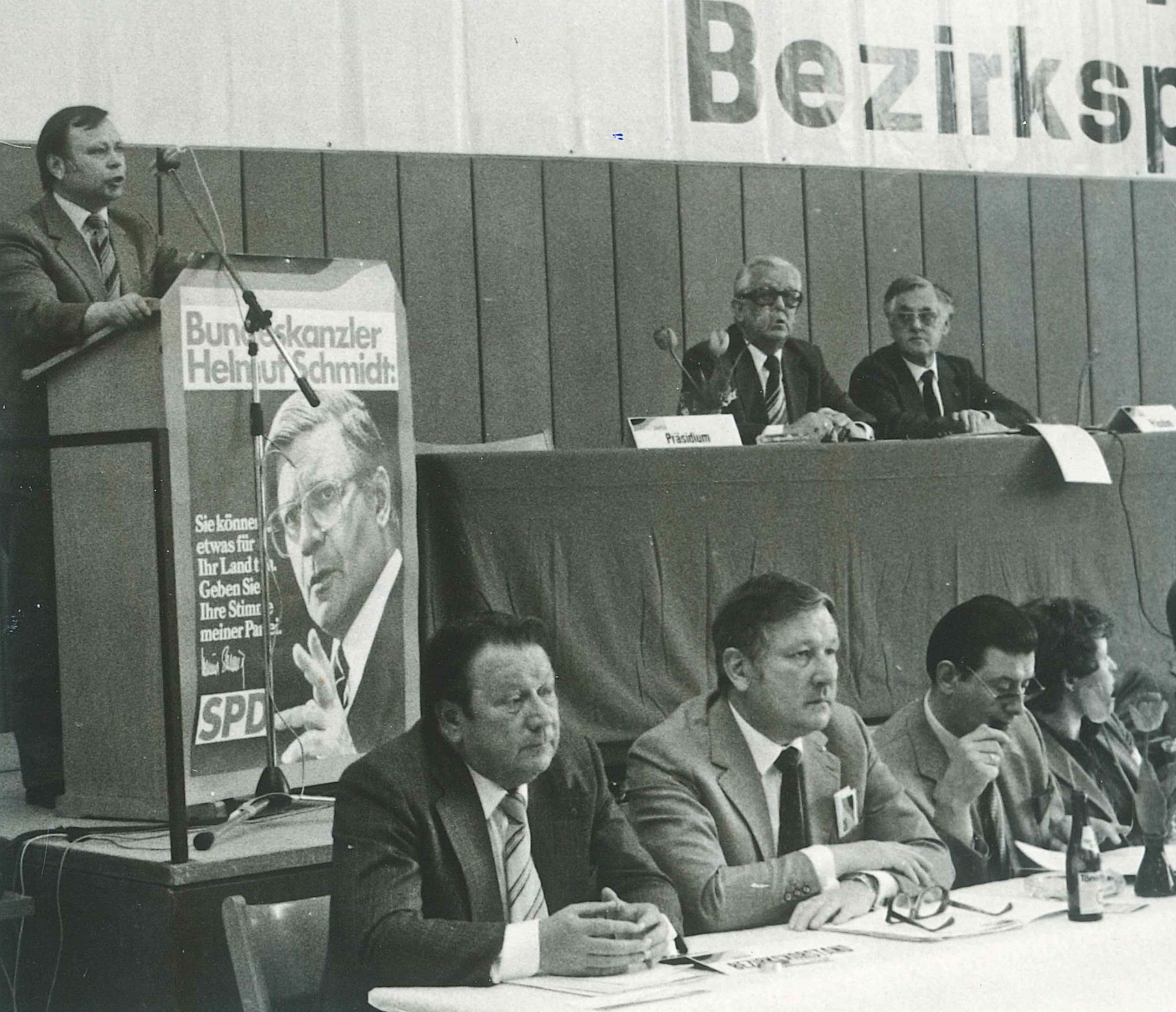 Bürgermeister Trennheuser, Bezirksparteitag Stadthalle Bendorf 1980 (REM CC BY-NC-SA)
