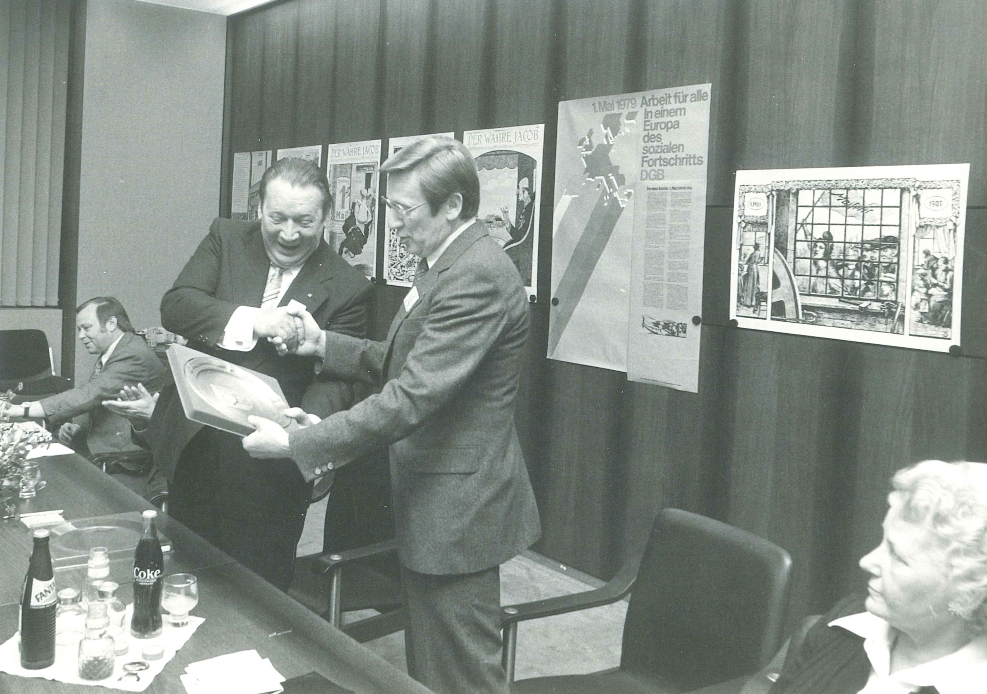 Empfang von Betriebs- und Personalräten in Bendorf, 1979 (REM CC BY-NC-SA)
