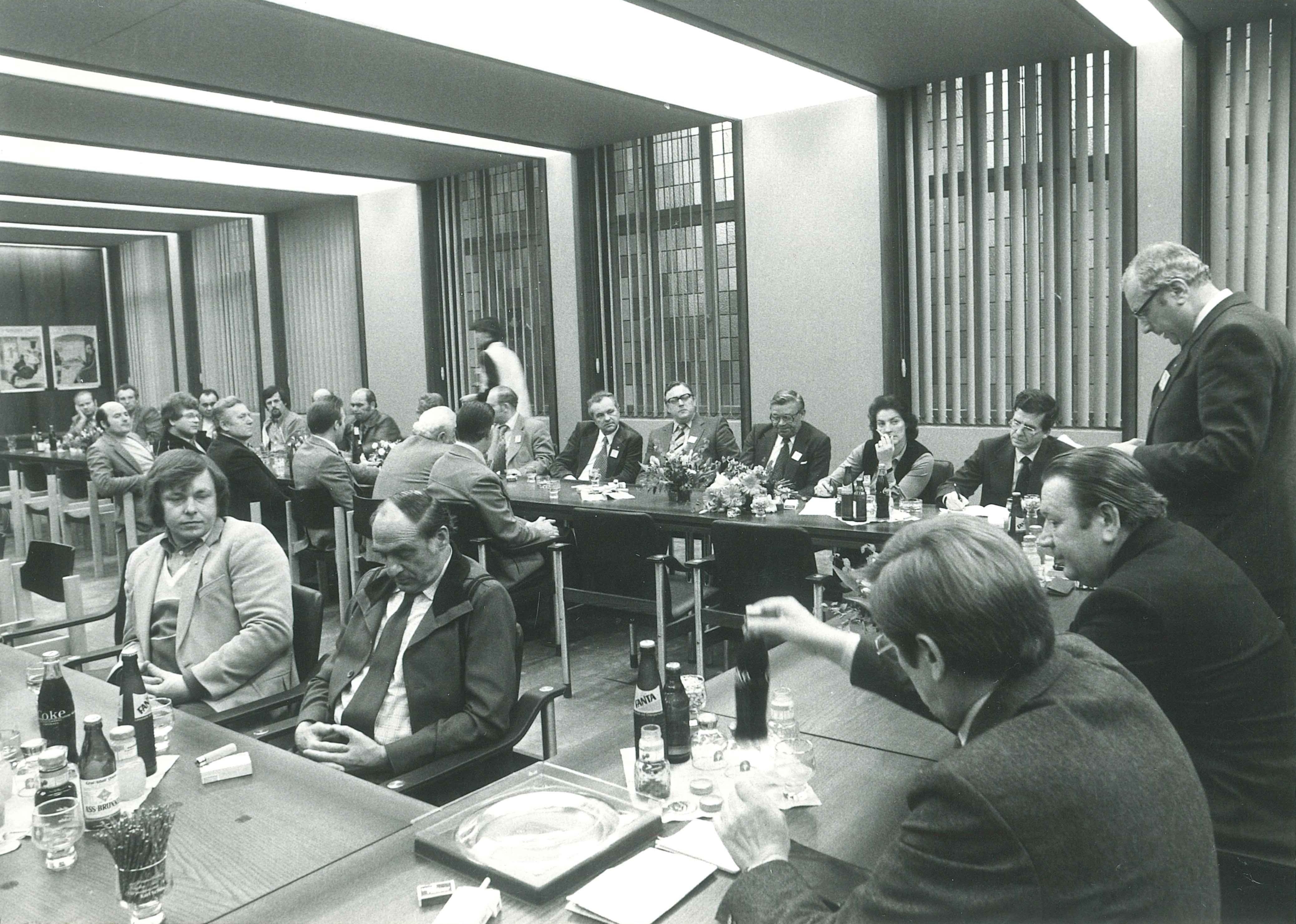 Empfang von Betriebs- und Personalräten in Bendorf, 1979 (REM CC BY-NC-SA)