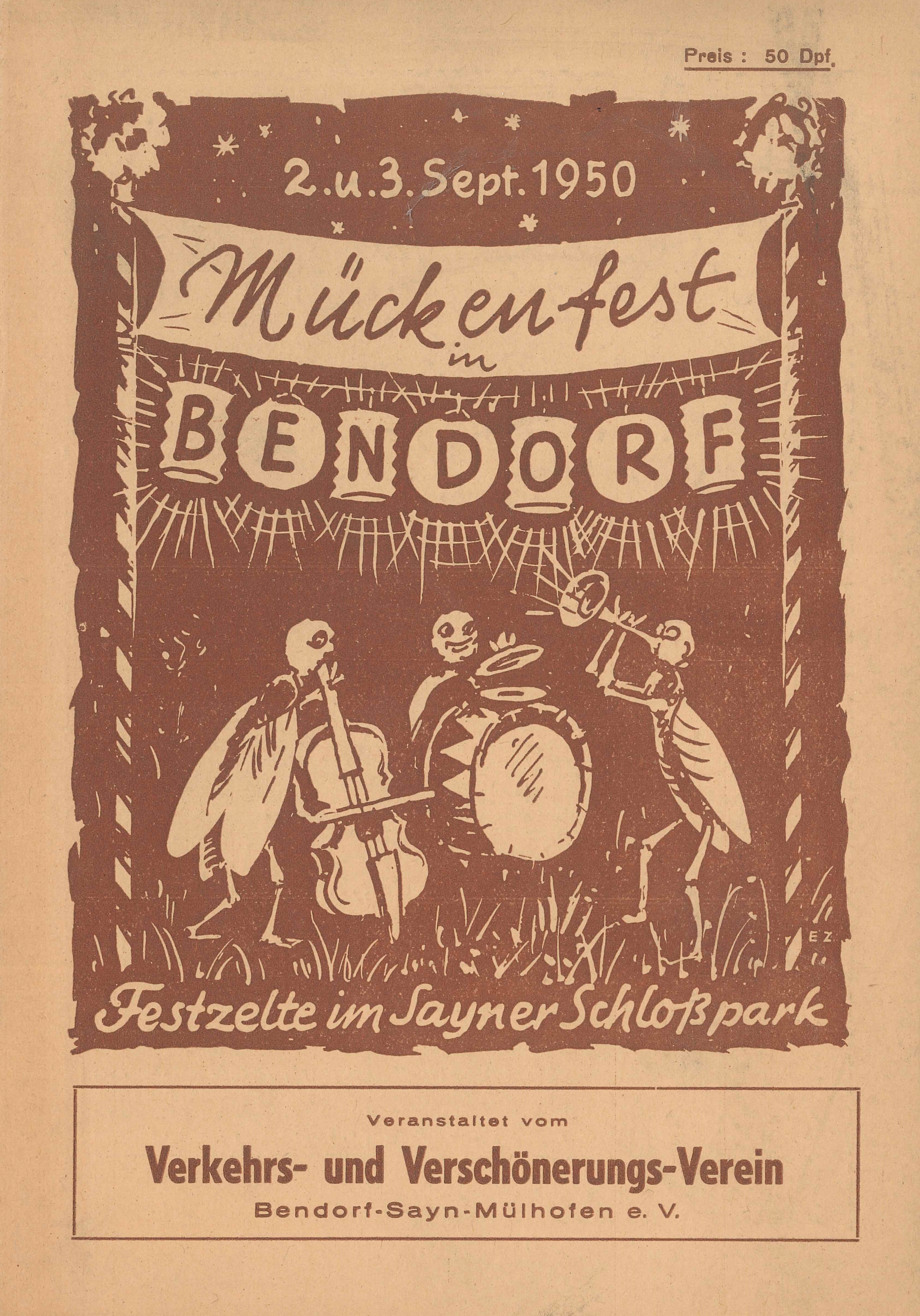 Broschüre "2. u. 3. September 1950 / Mückenfest in Bendorf" (REM CC BY-NC-SA)