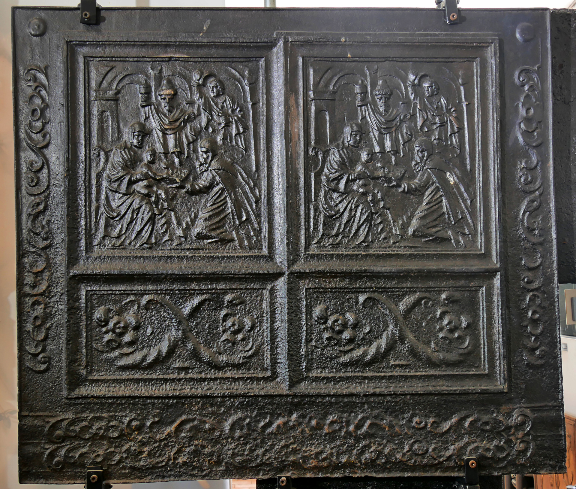 Takenplatte, Anbetung der Könige (Volkskunde- und Freilichtmuseum Roscheider Hof CC0)
