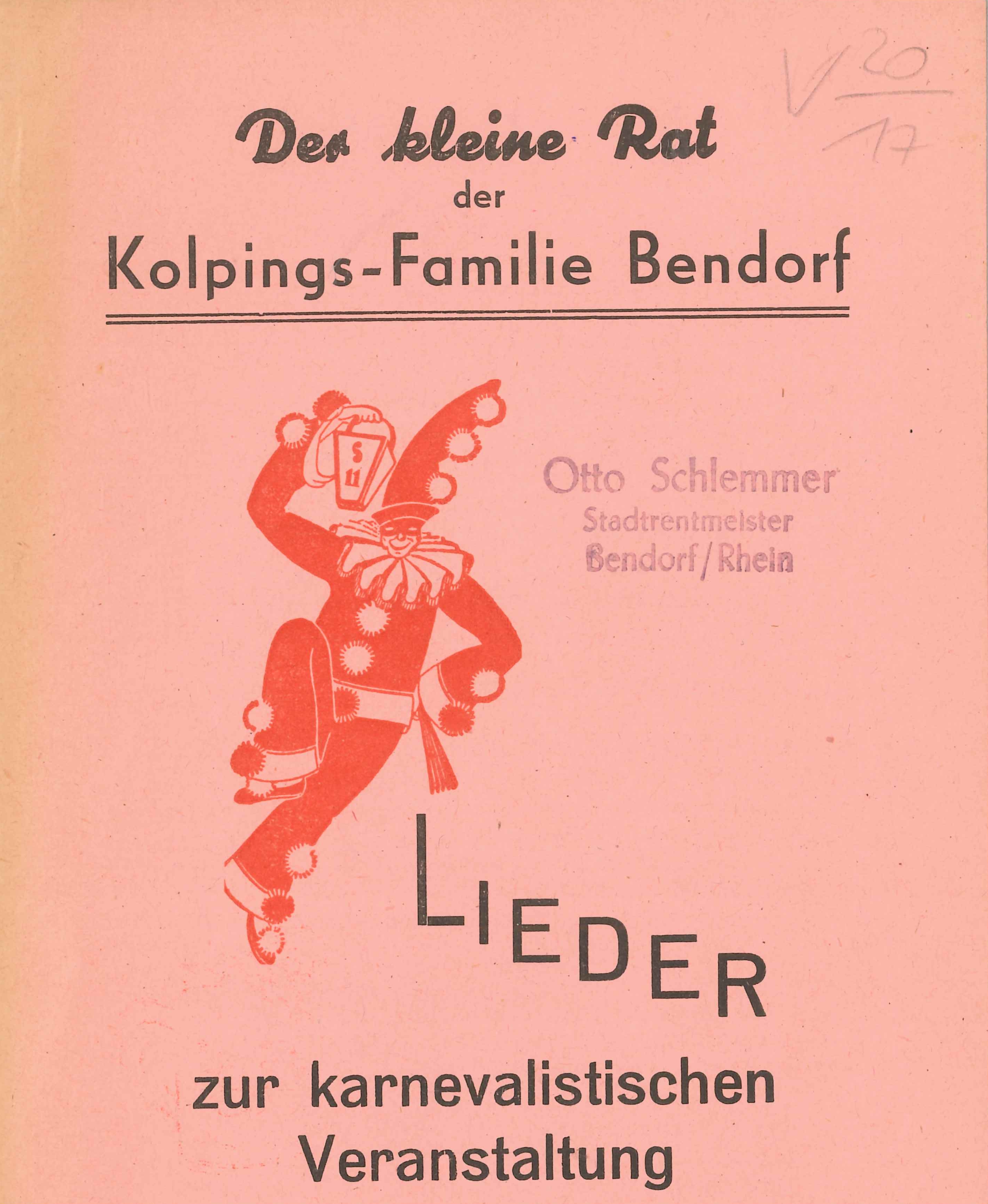 Liederheft Kolpingsfamilie Bendorf 1949 (Rheinisches Eisenkunstguss-Museum CC BY-NC-SA)