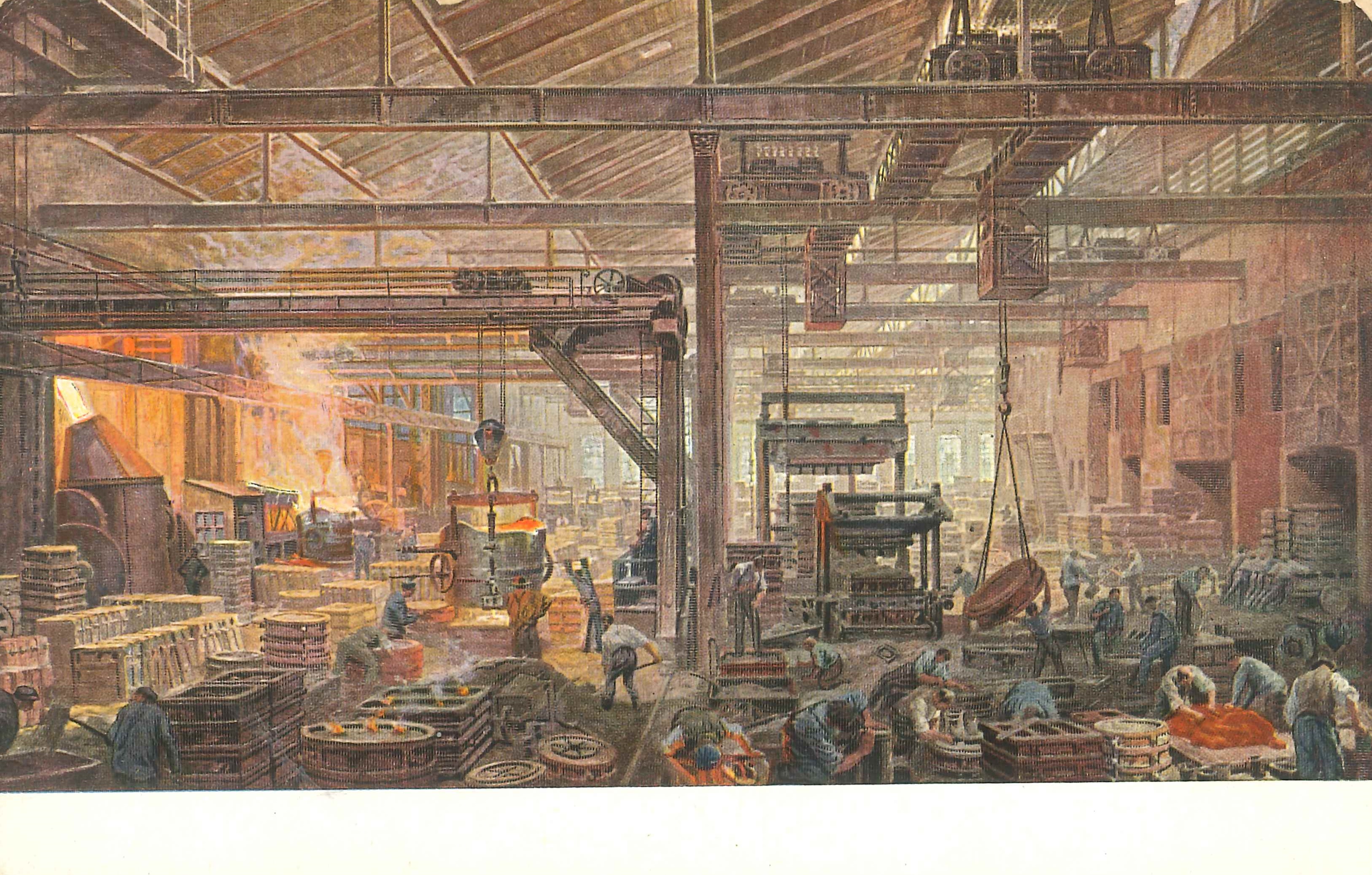 Postkarte, Grusonwerk Stahlgießerei der Friedrich Krupp A.G in Essen (REM CC BY-NC-SA)