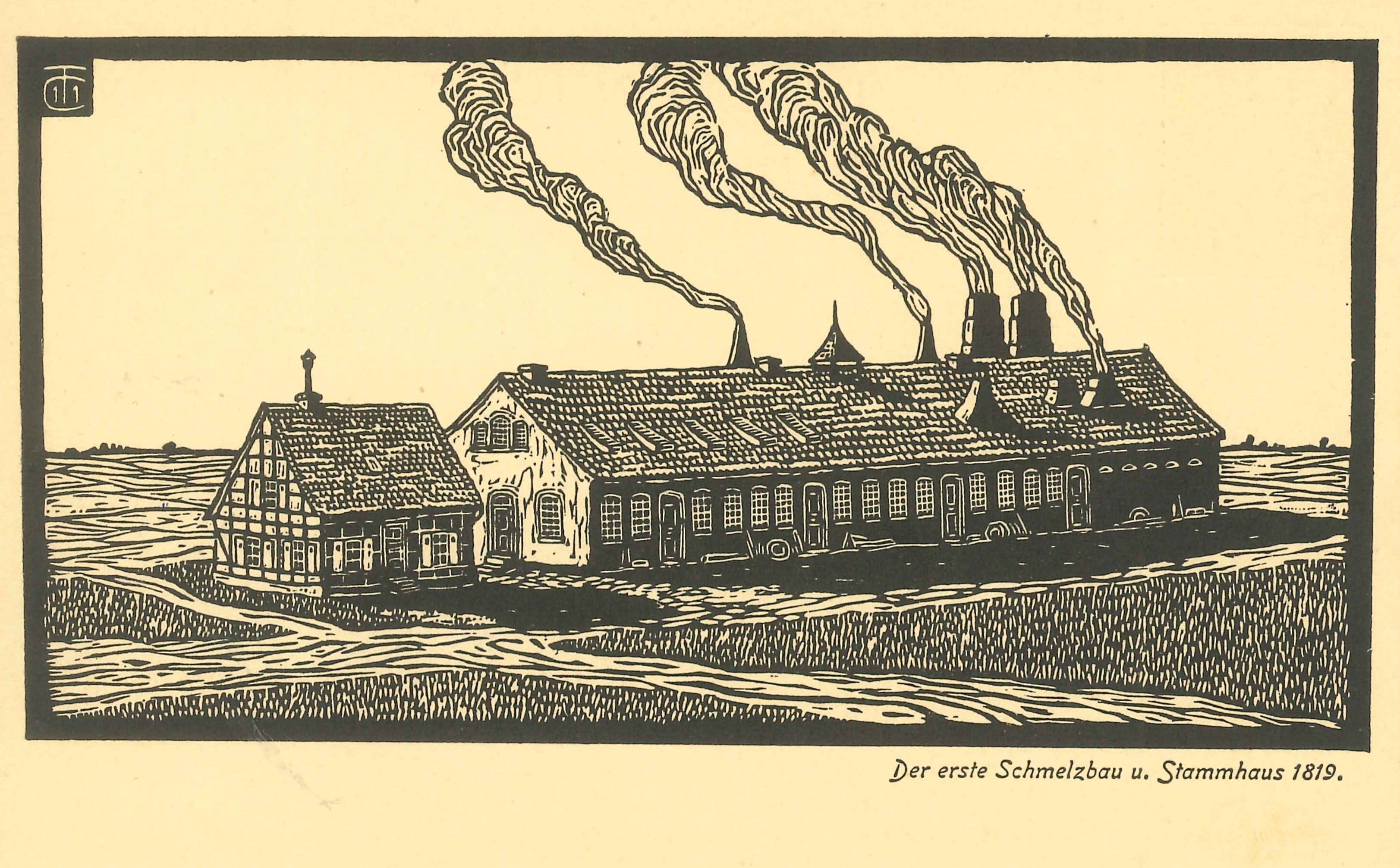 Postkarte, Gußstahlfabrik der Friedrich Krupp A.G in Essen, 1819 (REM CC BY-NC-SA)