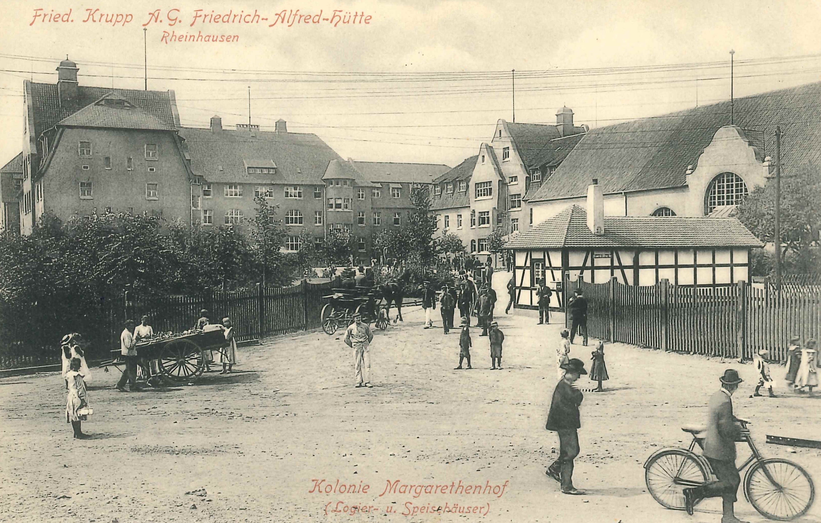 Postkarte, "Kolonie Margarethenhof", Friedrich-Alfred-Hütte Rheinhausen (REM CC BY-NC-SA)