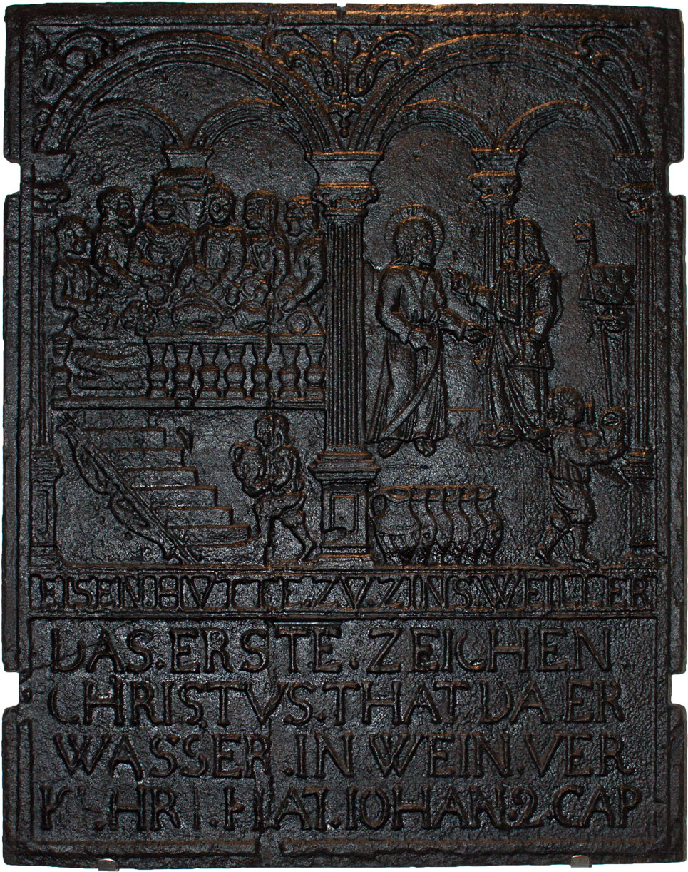 gusseiserne Ofenplatte mit Relief (1) (Weindorf-Museum Horrweiler CC BY-NC-SA)