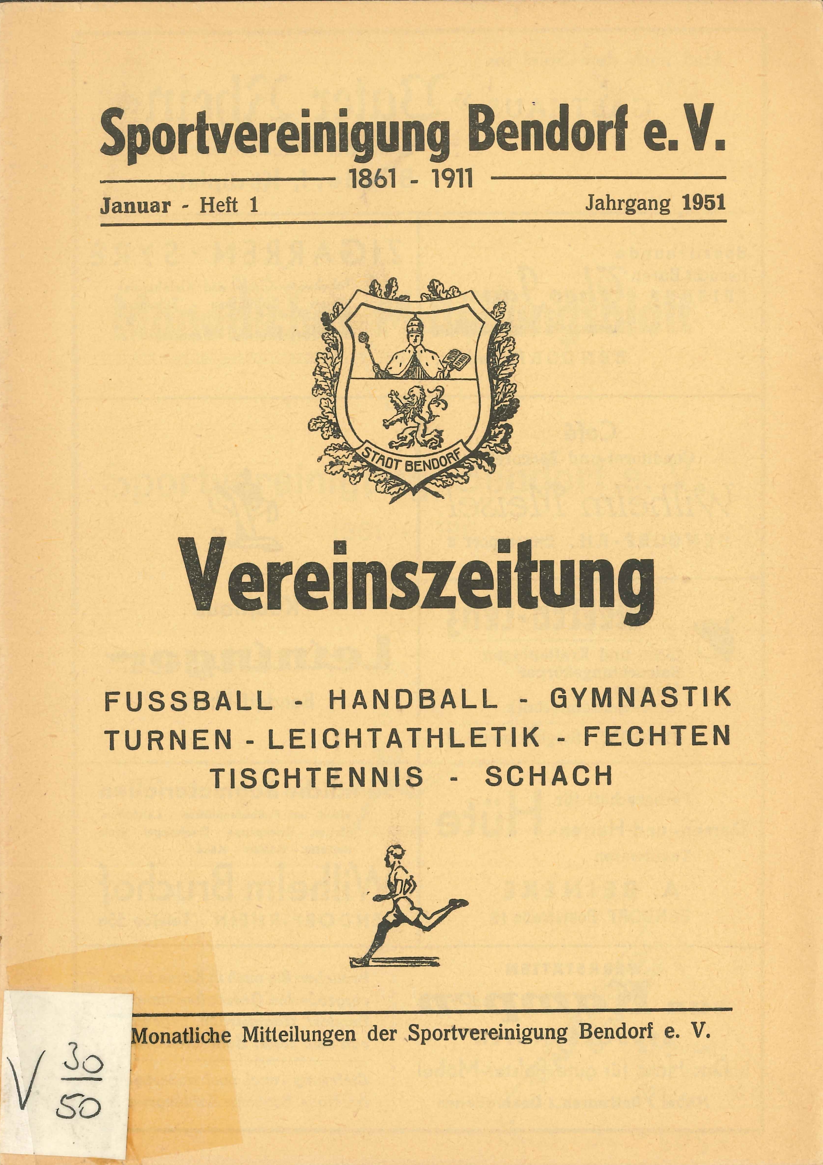 Vereinszeitung Sportvereinigung Bendorf 1951-1 (Rheinisches Eisenkunstguss-Museum CC BY-NC-SA)