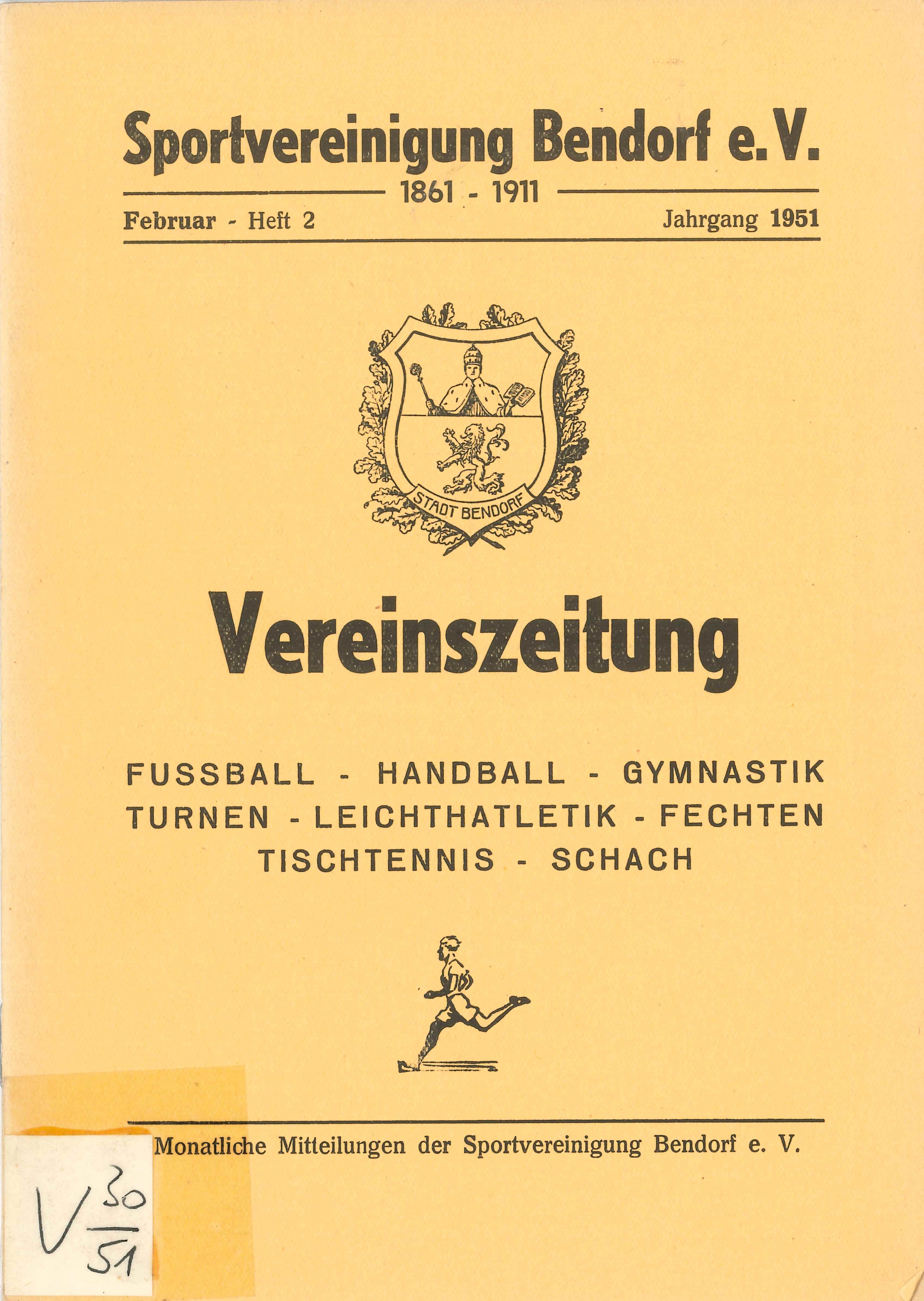 Vereinszeitung Sportvereinigung Bendorf 1951-2 (Rheinisches Eisenkunstguss-Museum CC BY-NC-SA)