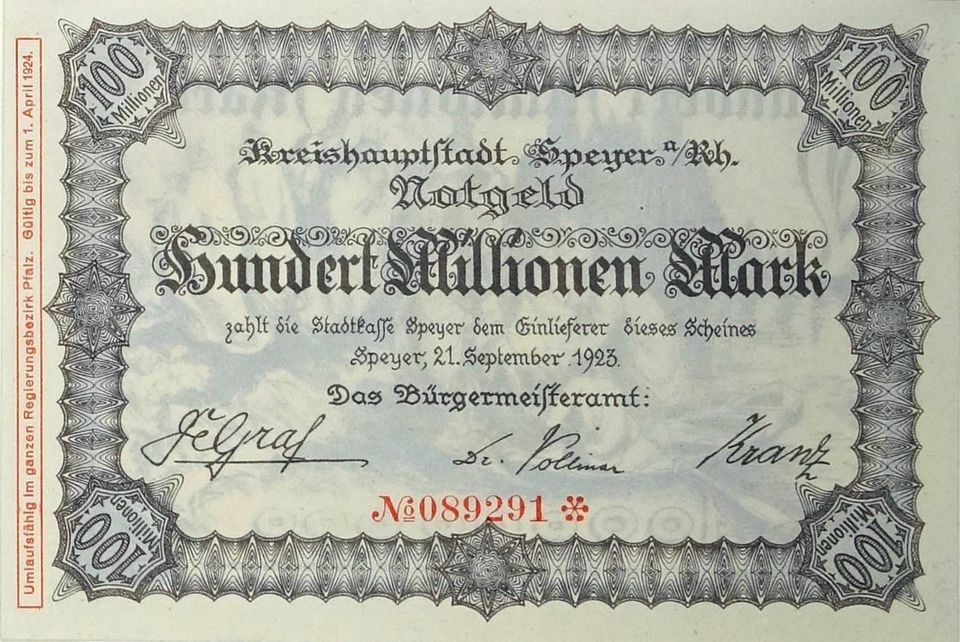 Notgeld von 1923 (Historisches Museum der Pfalz, Speyer CC BY-NC-ND)