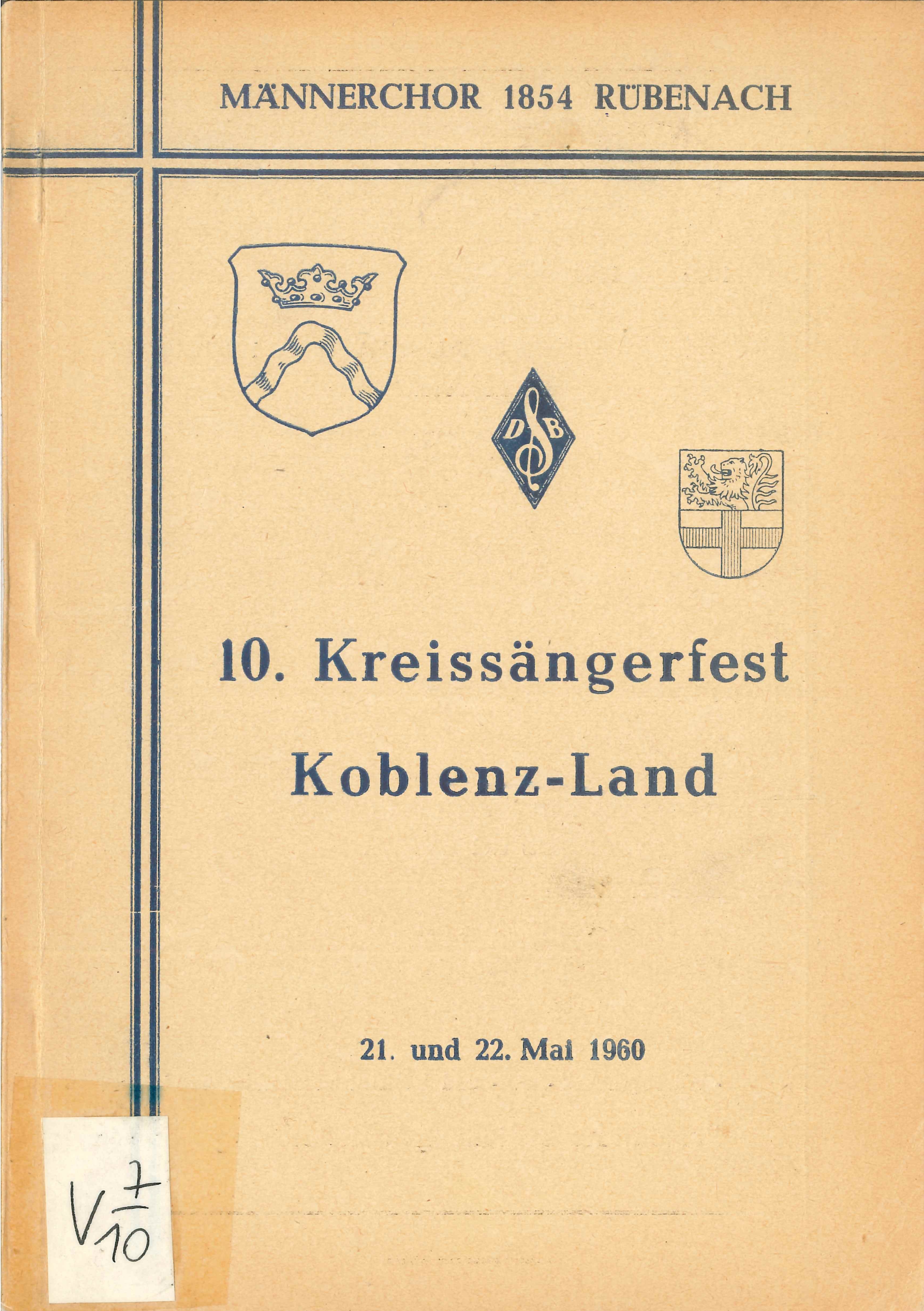 Festschrift Kreissängerfest 1960 (Rheinisches Eisenkunstguss-Museum CC BY-NC-SA)