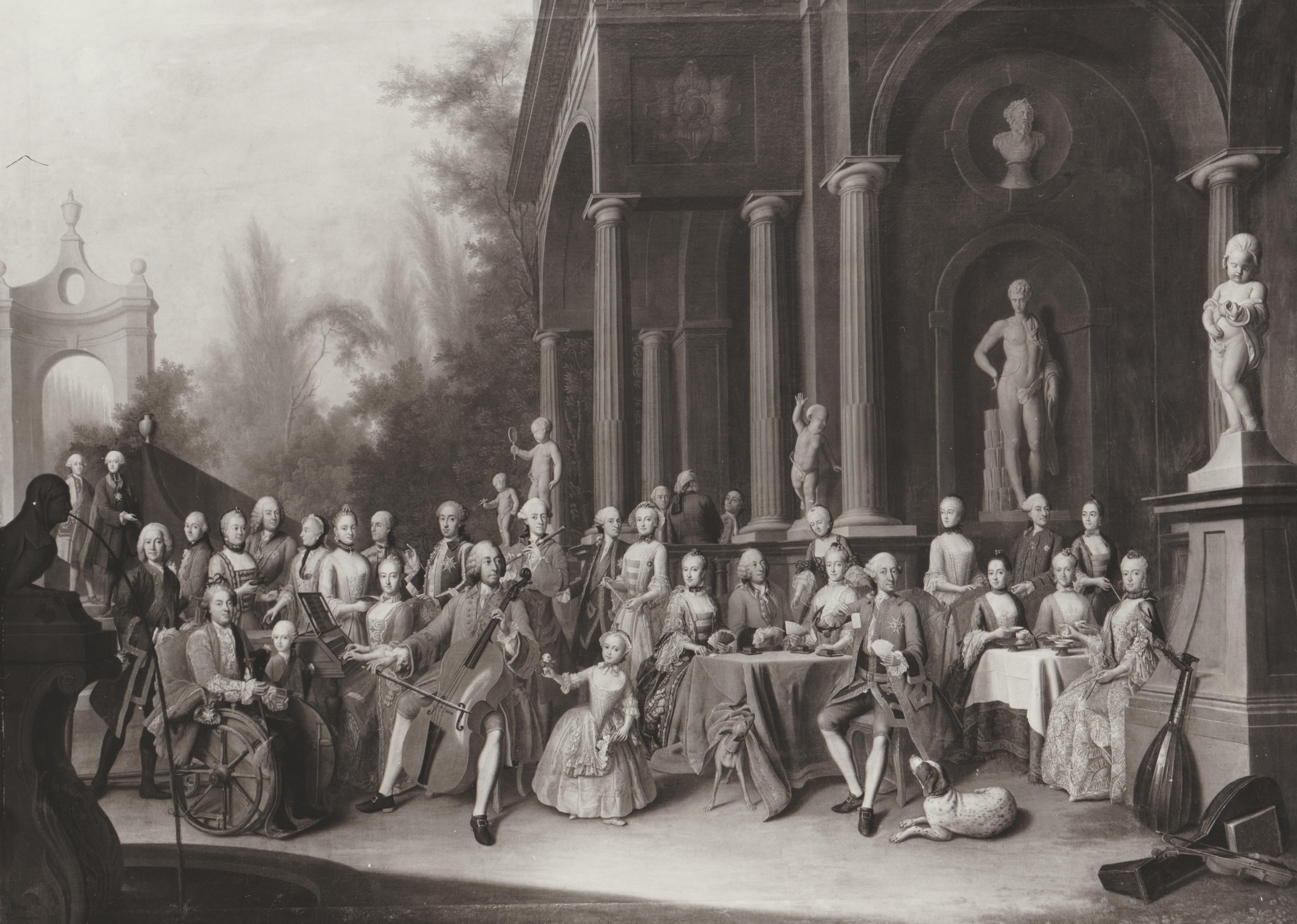 Konversationsstück, Max III. Joseph mit Familie von Peter Horemans, 1761 (REM CC BY-NC-SA)