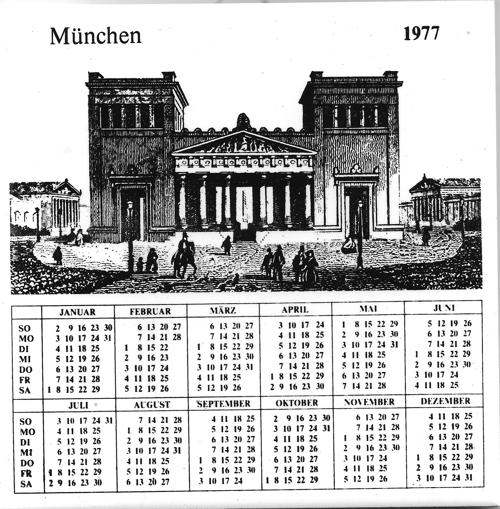 Kalenderfliese 1977 (Heimatmuseum Schloss Sinzig CC BY-NC-SA)