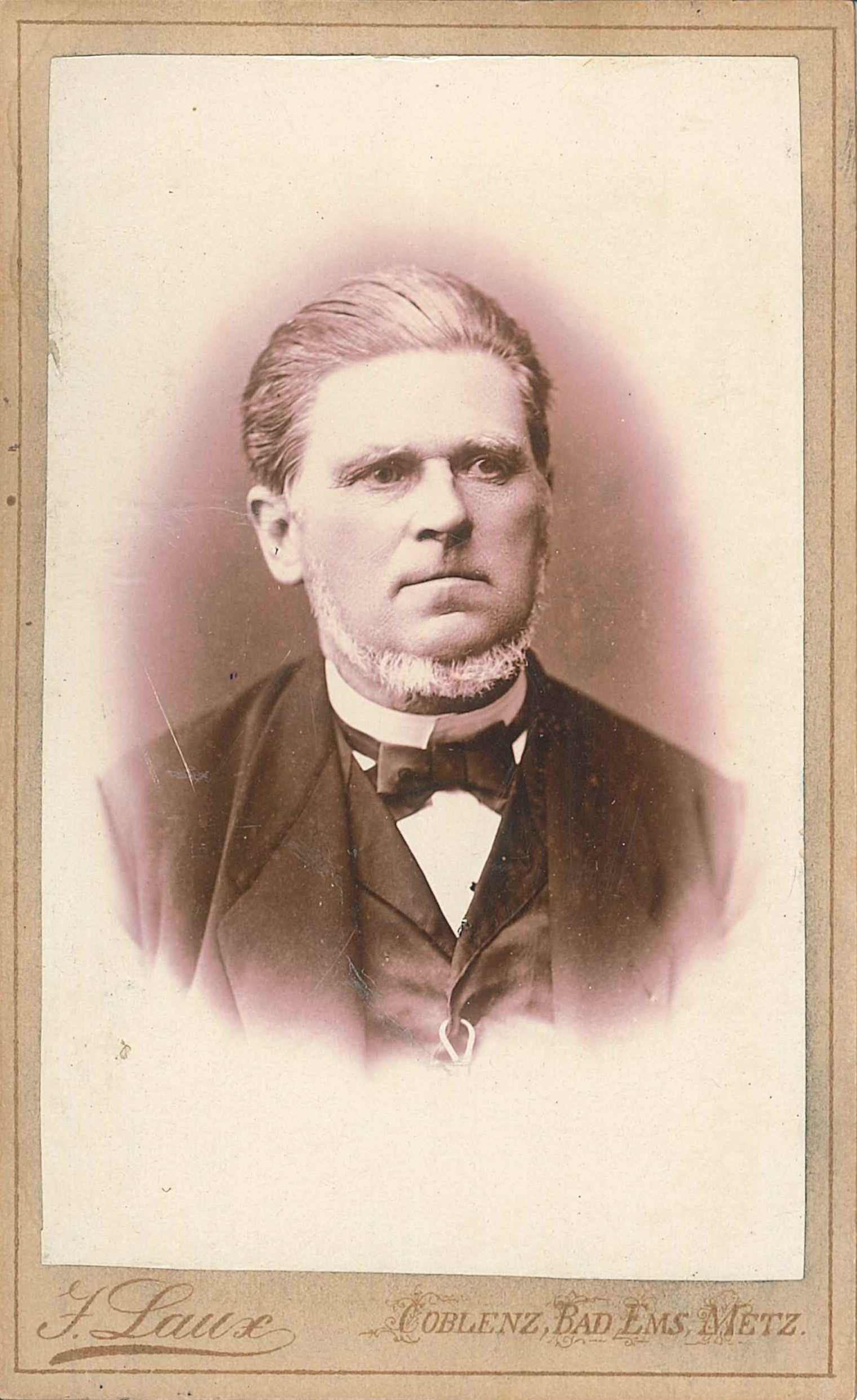 Portrait von Ludolf Eifler, Lehrer Katholische Knabenschule, Bendorf 1877 (REM CC BY-NC-SA)