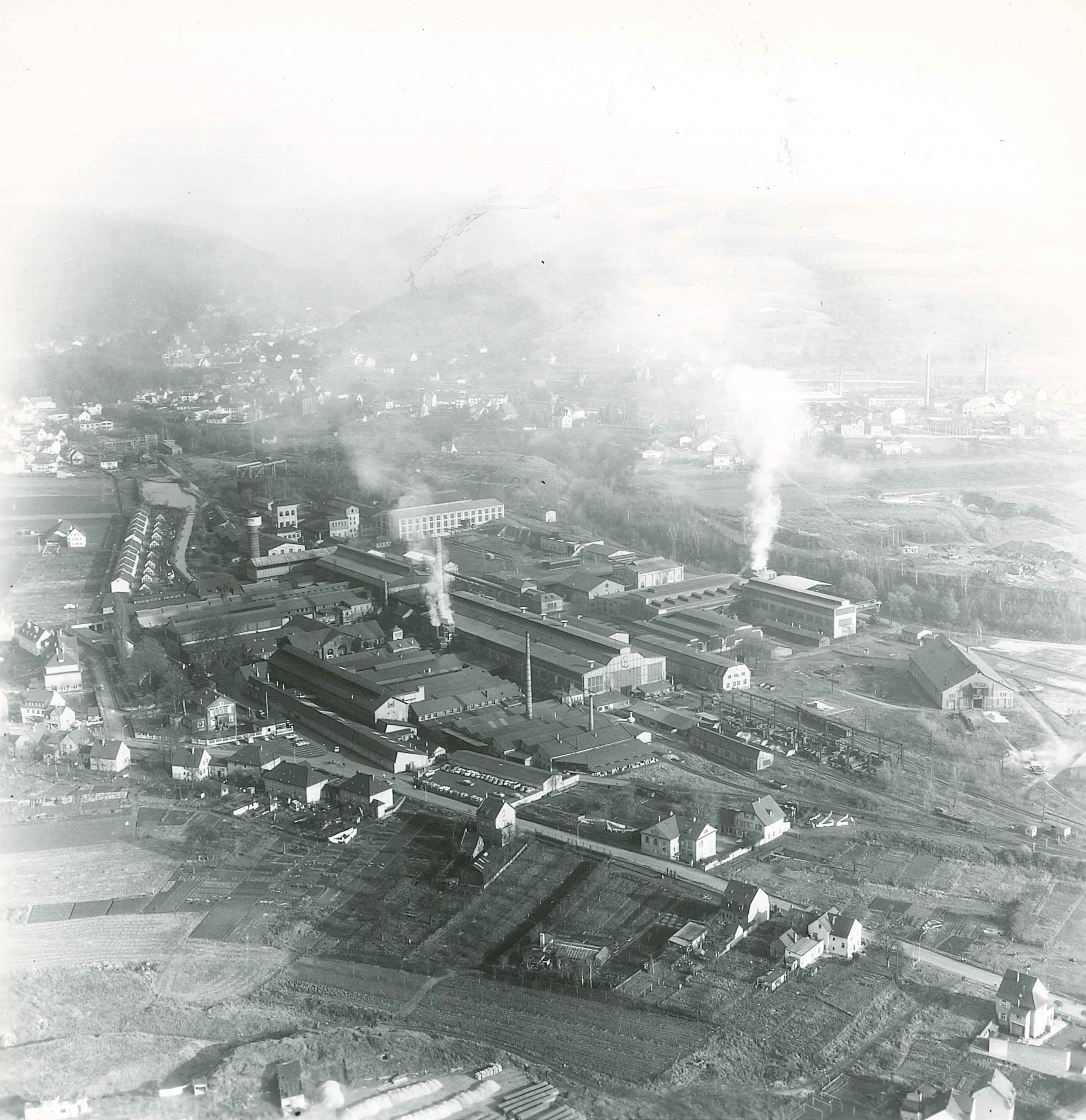 Concordia-Hütte Mülhofen, Luftaufnahme 1950 (REM CC BY-NC-SA)