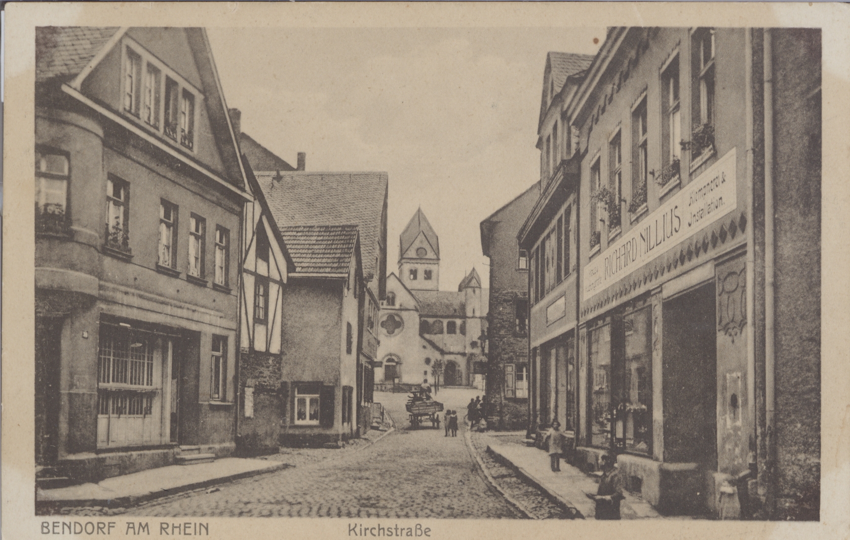 Ehemalige Kirchstrasse in Bendorf um 1925 (REM CC BY-NC-SA)