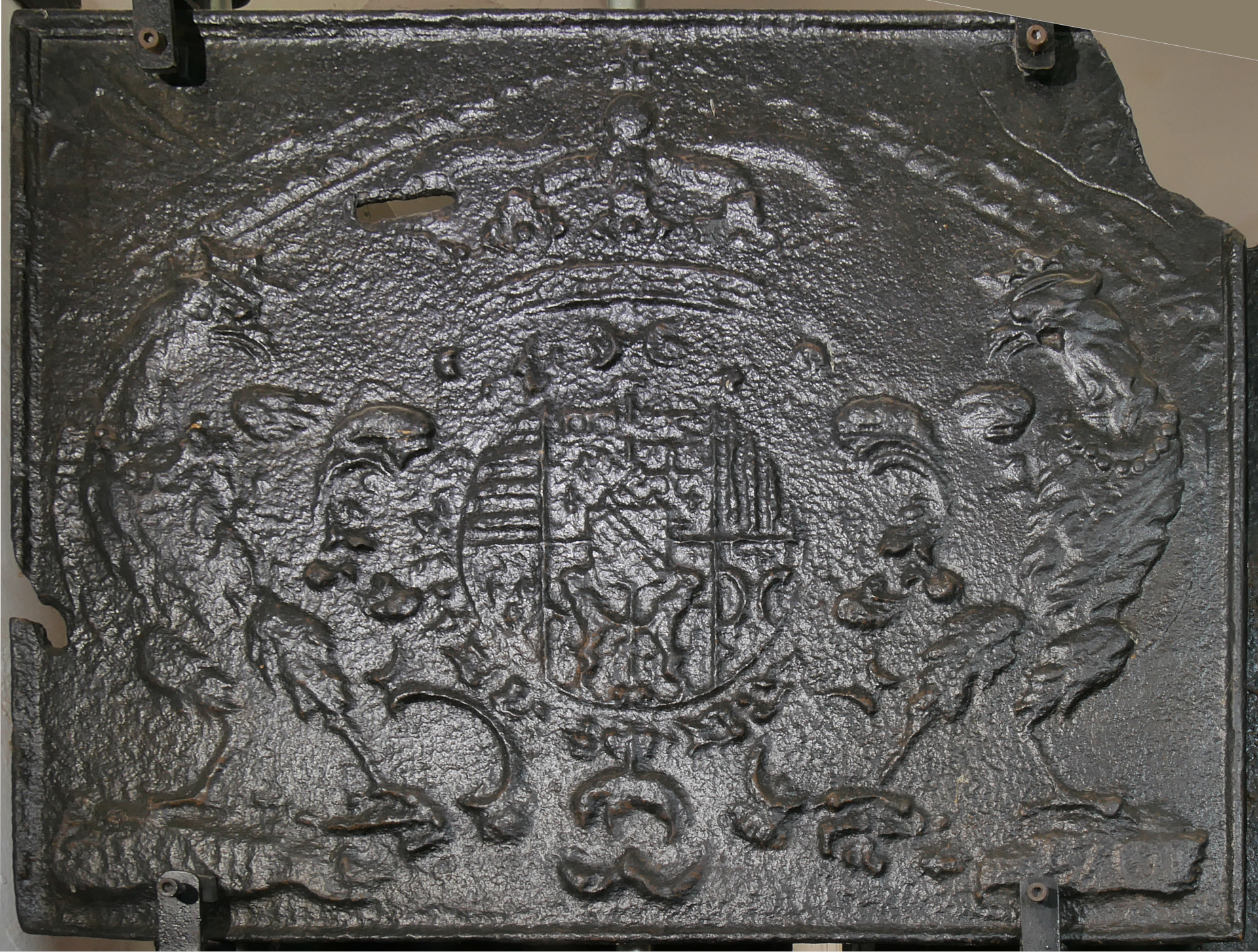 Takenplatte, Wappen Lothringens (Volkskunde- und Freilichtmuseum Roscheider Hof CC0)