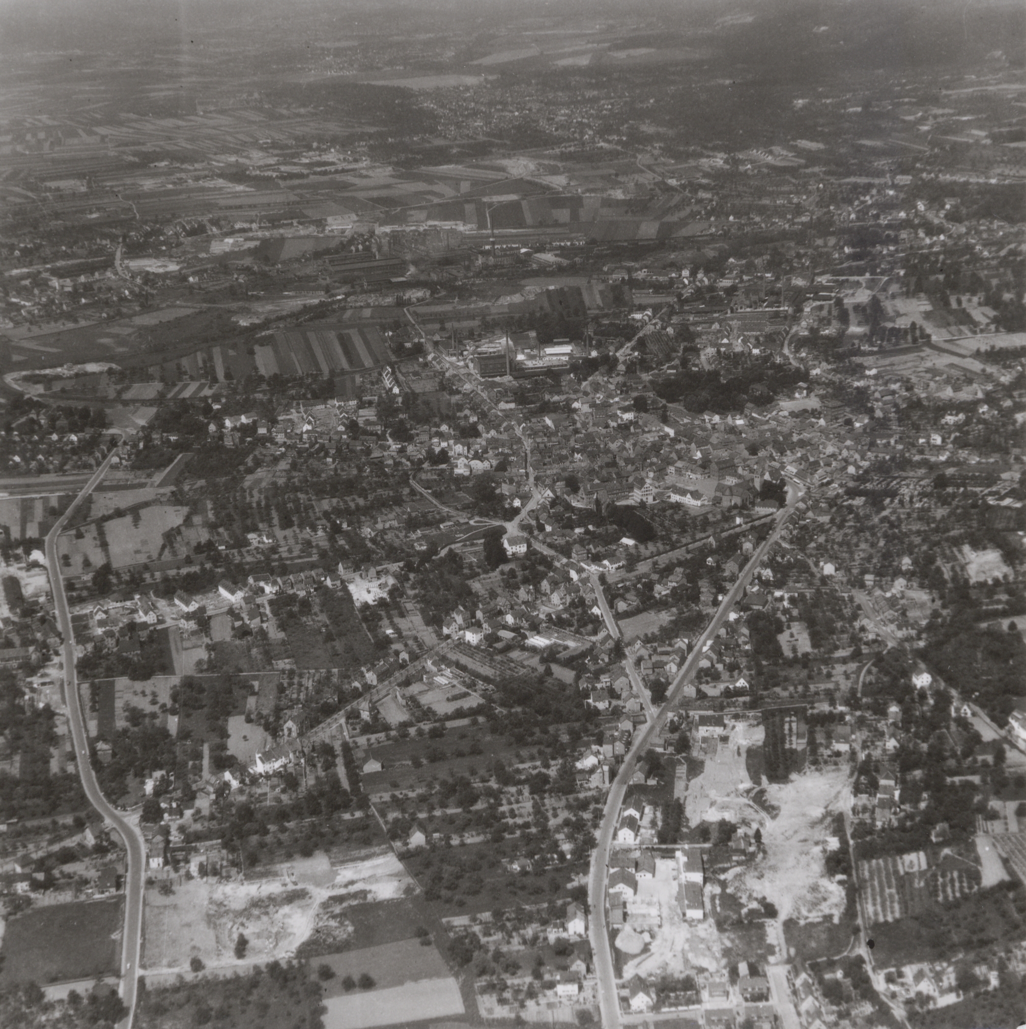 Bendorf am Rhein, Luftaufnahme 1960 (REM CC BY-NC-SA)