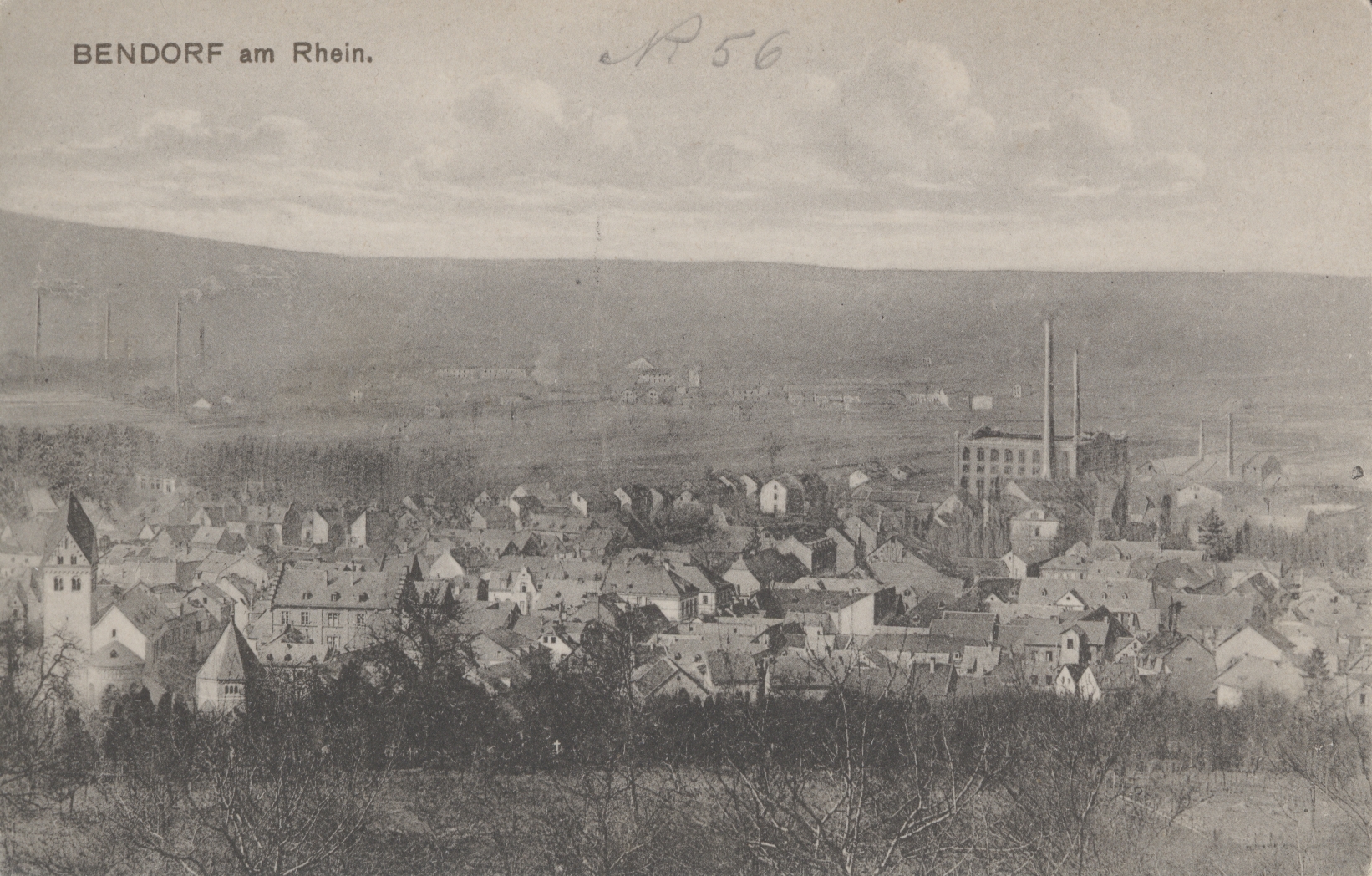 Bendorf am Rhein, Luftaufnahme 1917 (REM CC BY-NC-SA)
