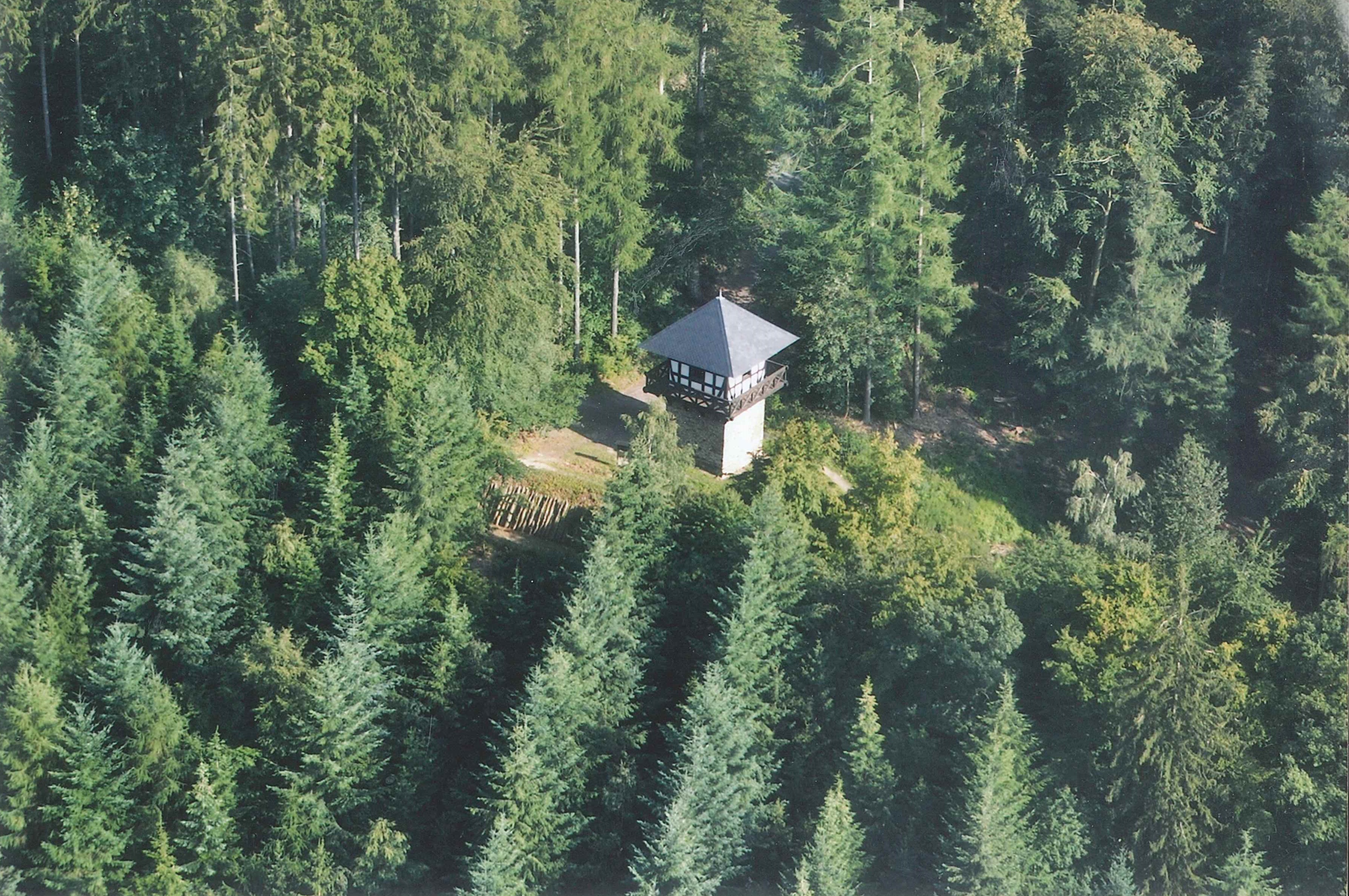 Luftaufnahme des Römerturms am Pulverberg, Bendorf, 2011 (REM CC BY-NC-SA)
