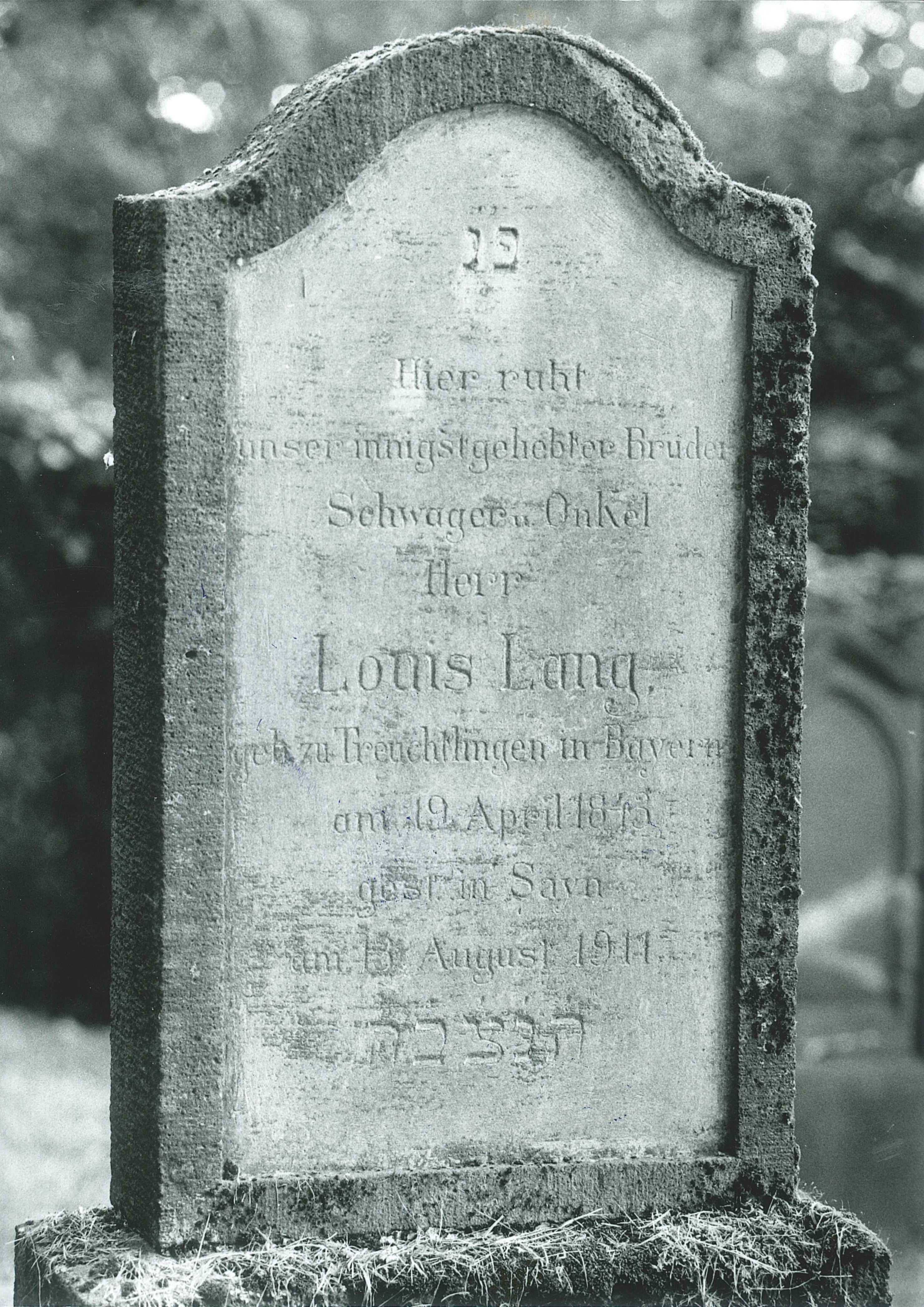Grabstein "Louis Lana", jüdischer Friedhof Sayn (REM CC BY-NC-SA)