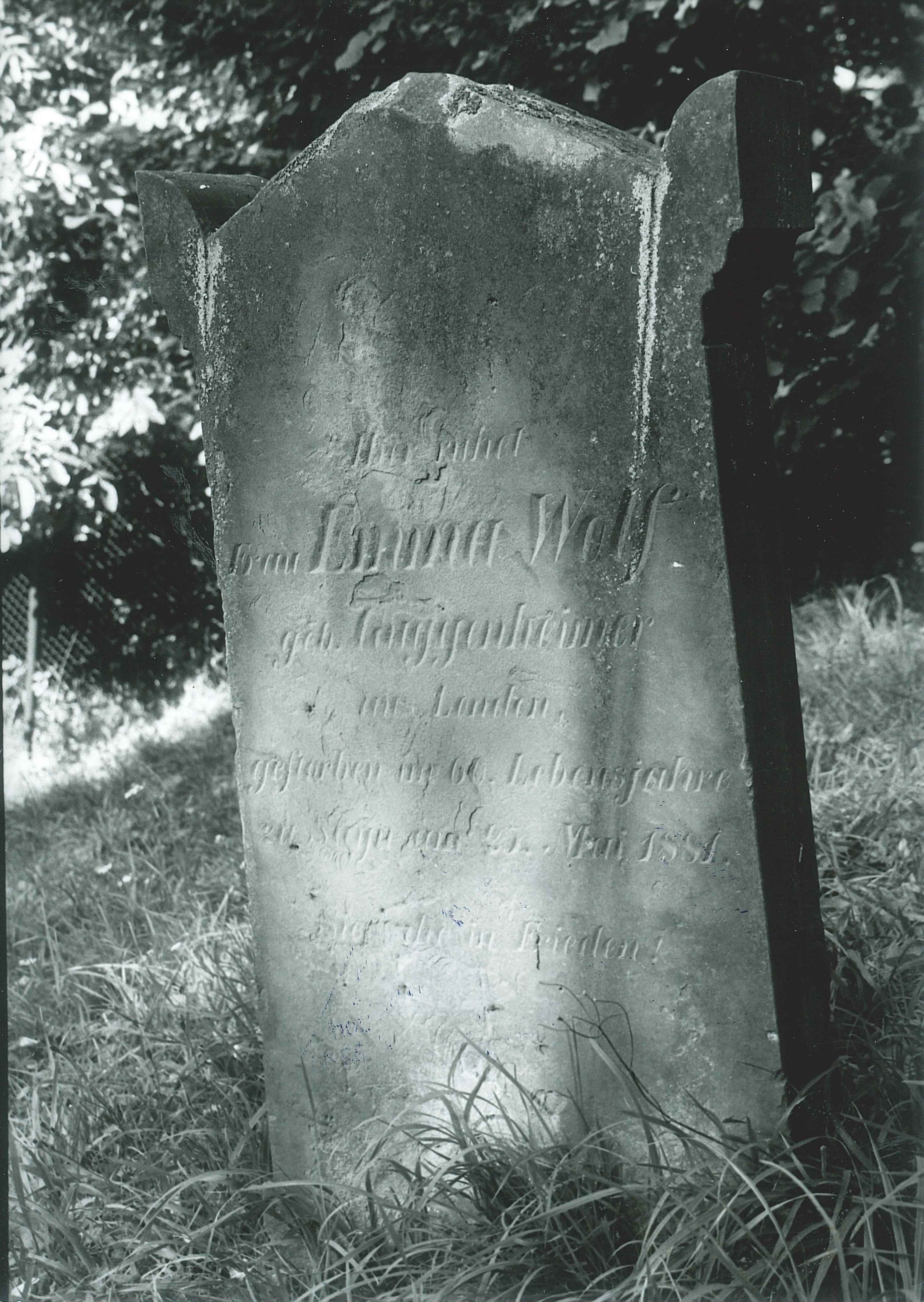 Grabstein "L. Wolf", jüdischer Friedhof Sayn (REM CC BY-NC-SA)