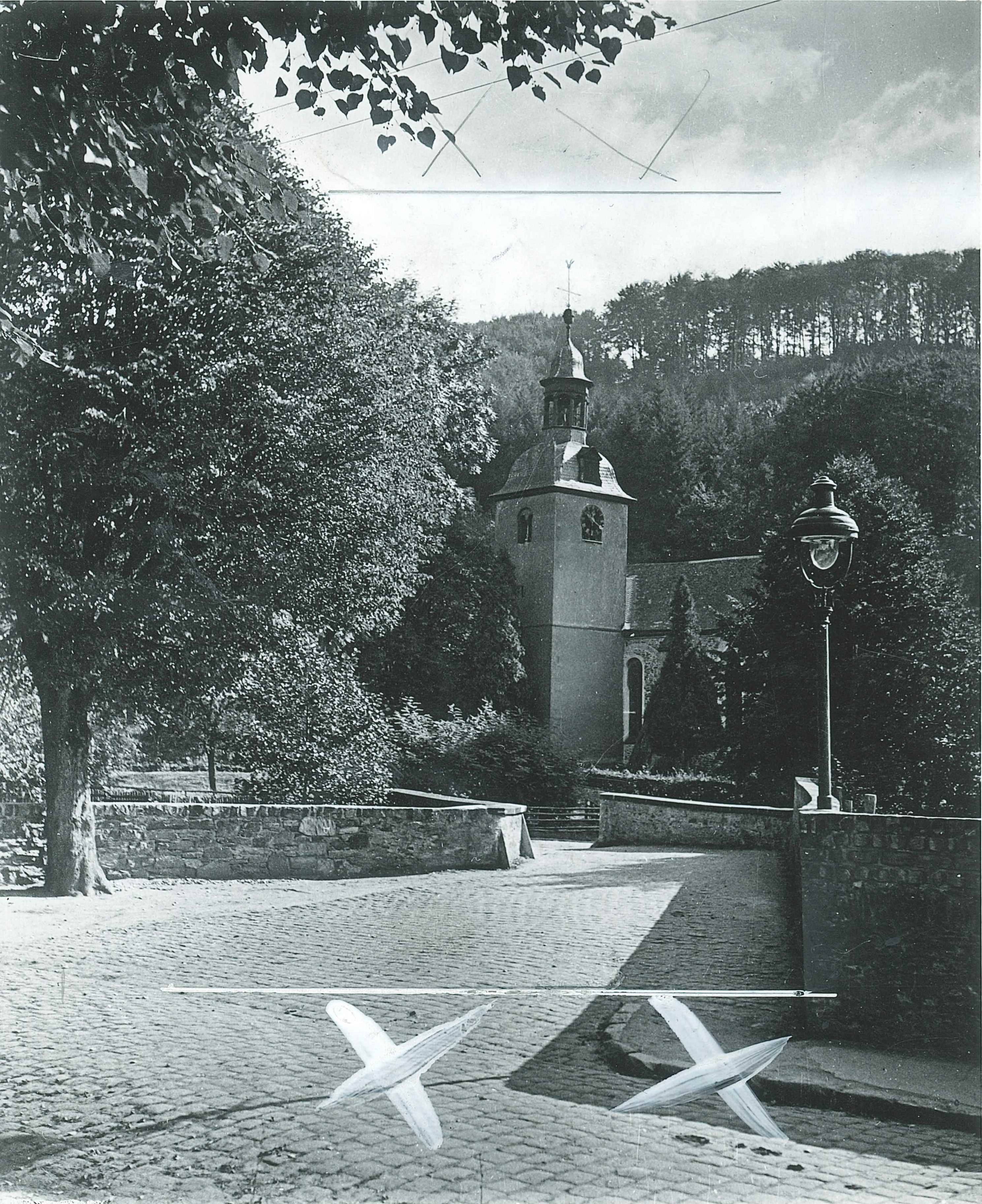 Kirchturm der Abtei in Sayn, 1930er Jahre (REM CC BY-NC-SA)