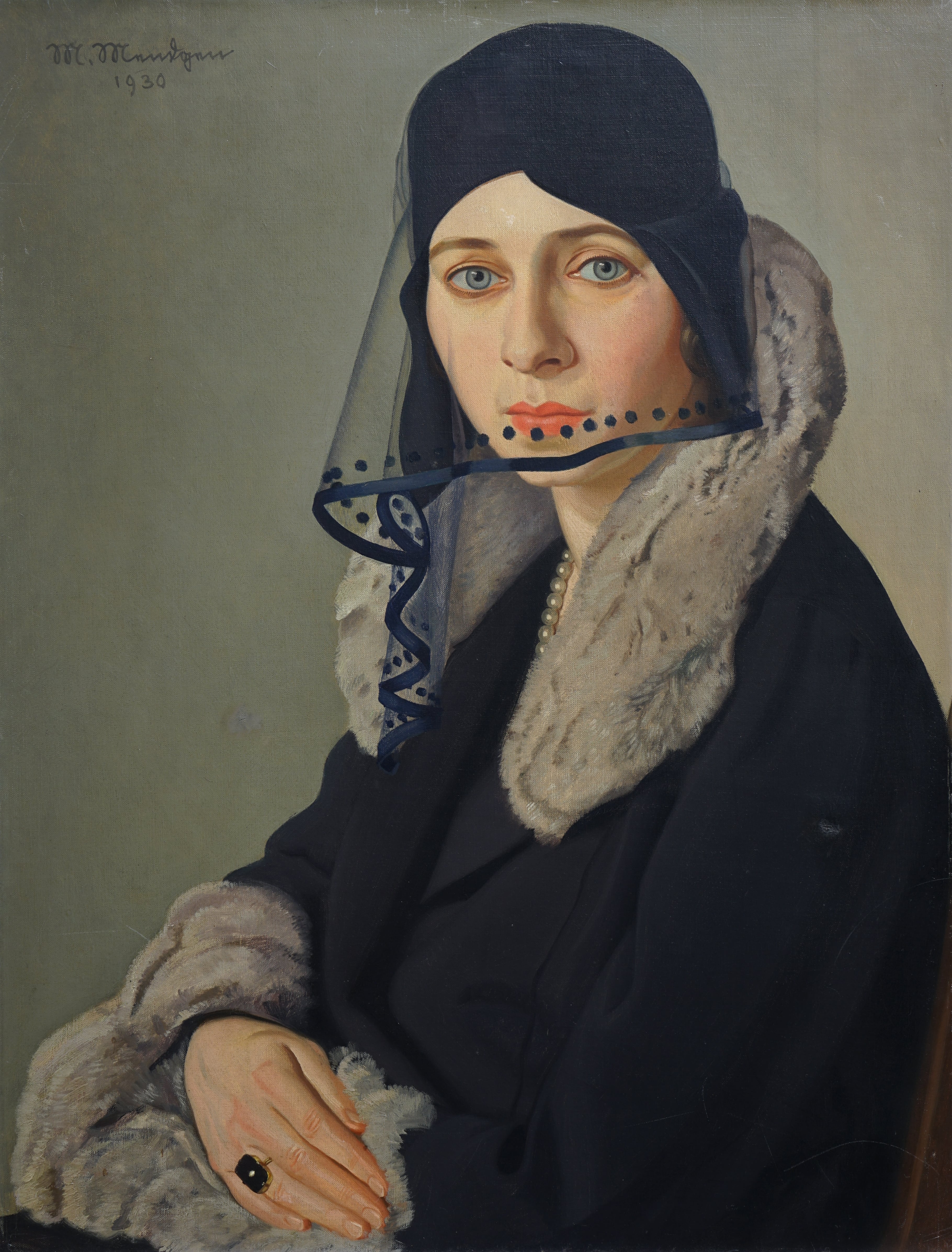 Porträt einer Frau in Trauerkleidung (Stadtmuseum Simeonstift Trier CC BY-NC-ND)