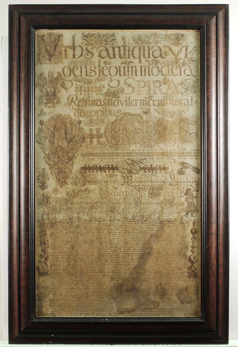 Barockes Zahlenrätsel als Neujahrsgeschenk an die Stadt Speyer 1718 (Historisches Museum der Pfalz, Speyer CC BY)