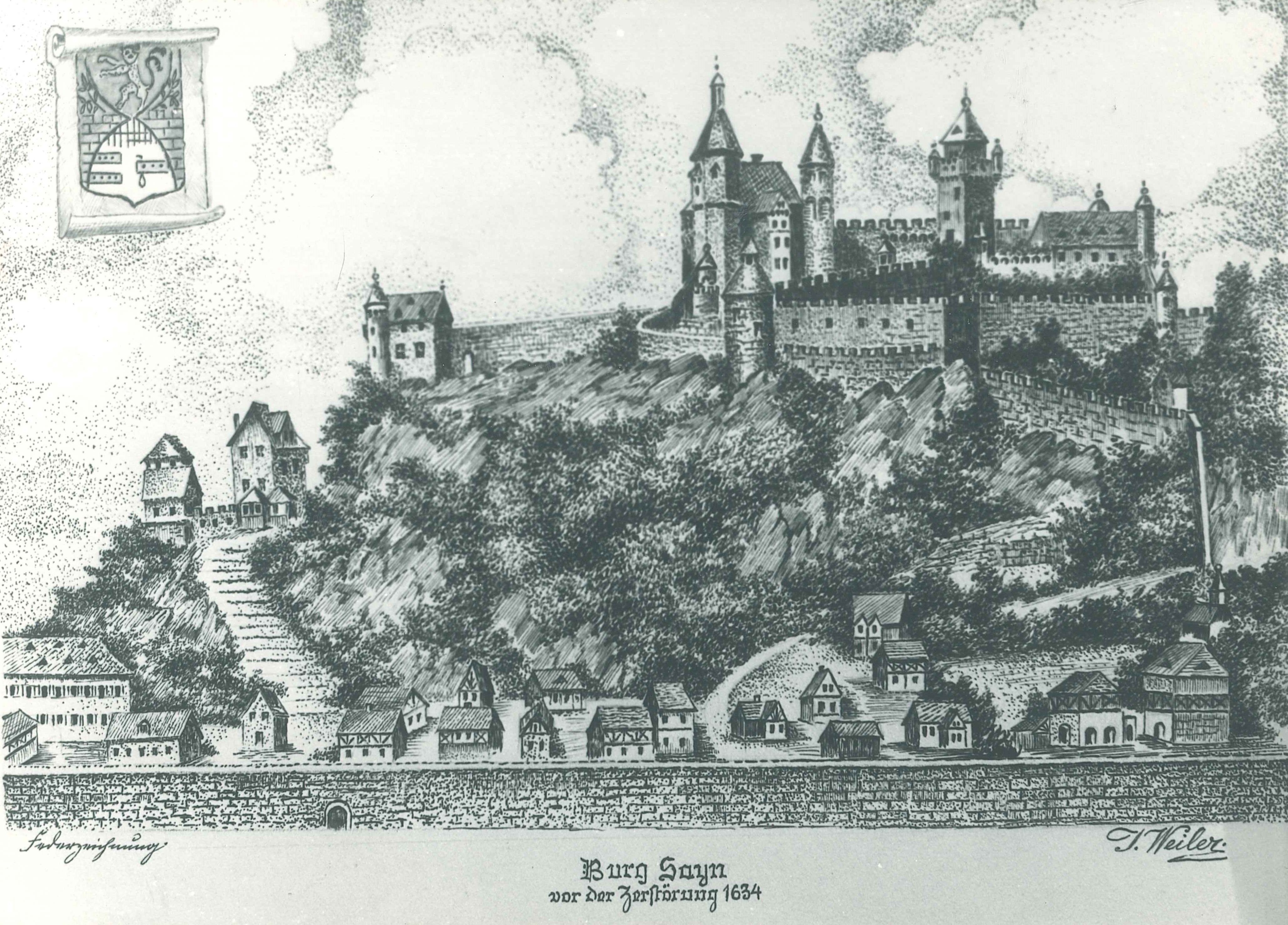 Blick auf die Burg Sayn, 1634 (REM CC BY-NC-SA)