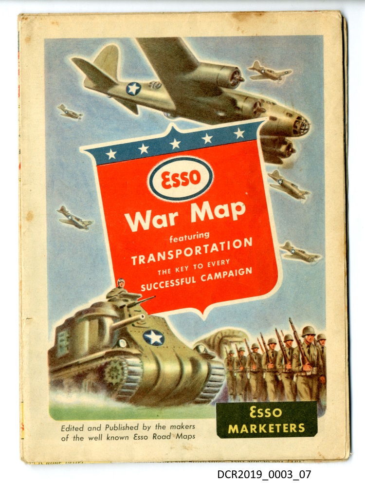 Karte, Landkarte, Esso War Map ("dc-r" docu center ramstein RR-F)