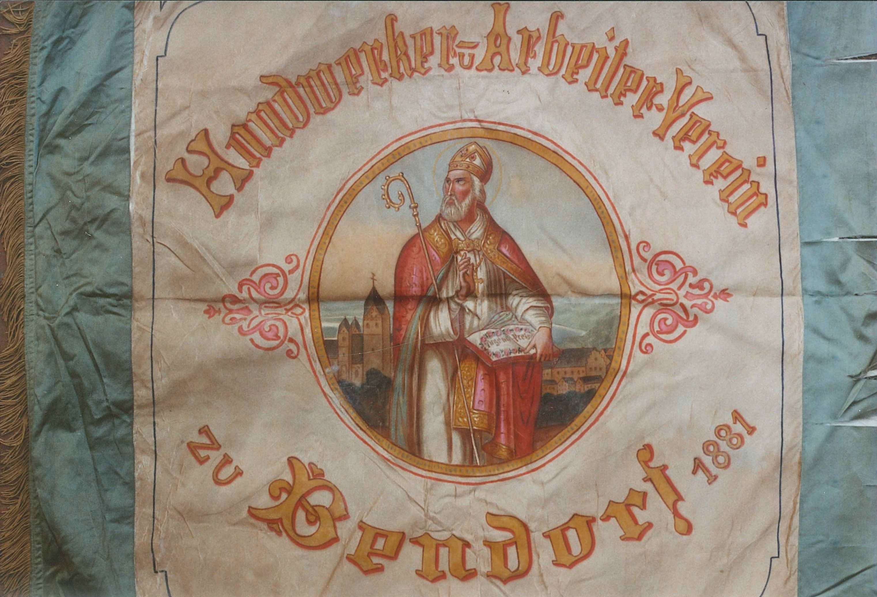 Fahne des Handwerker- und Arbietervereins Bendorf, 1881 (REM CC BY-NC-SA)