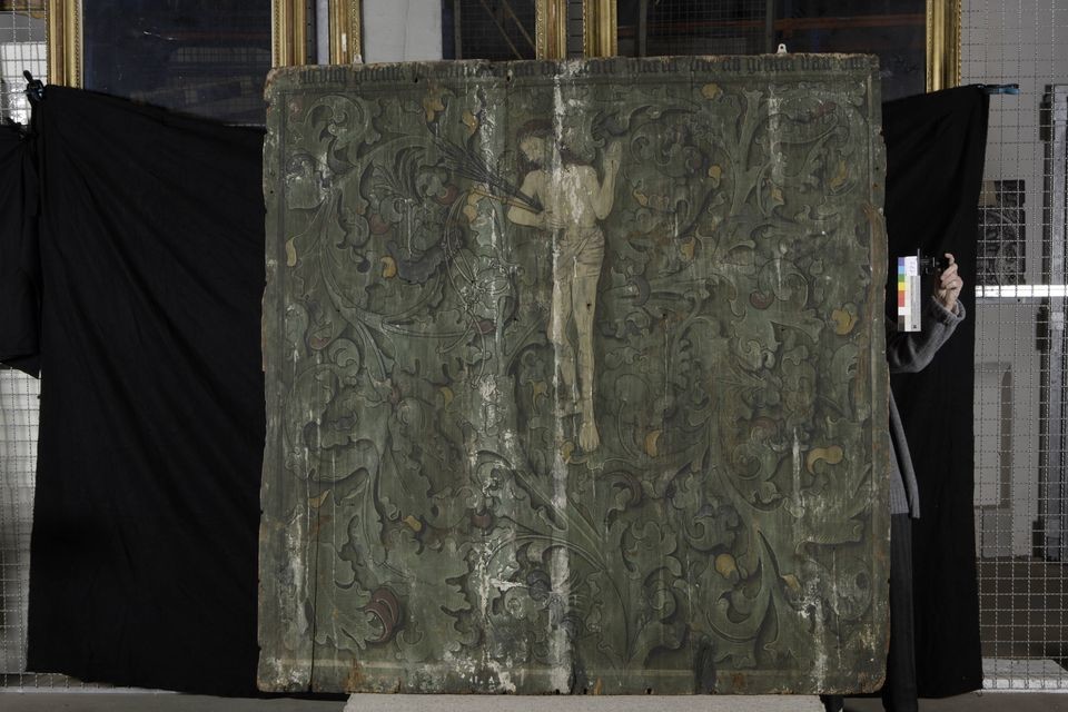 Rückwand eines Altarschreins aus der Liebfrauenkirche Worms (Historisches Museum der Pfalz, Speyer CC BY)