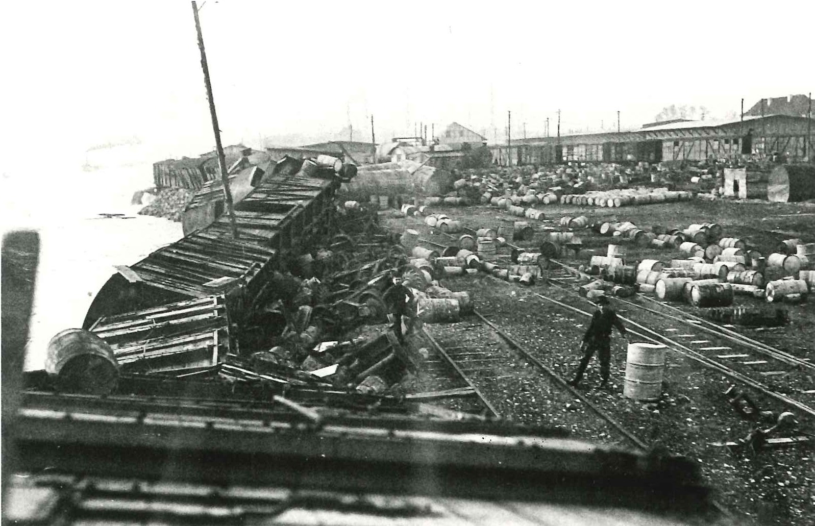 Hochwasser im Militärdepot am Bendorfer Hafen, 1919/1920 (REM CC BY-NC-SA)