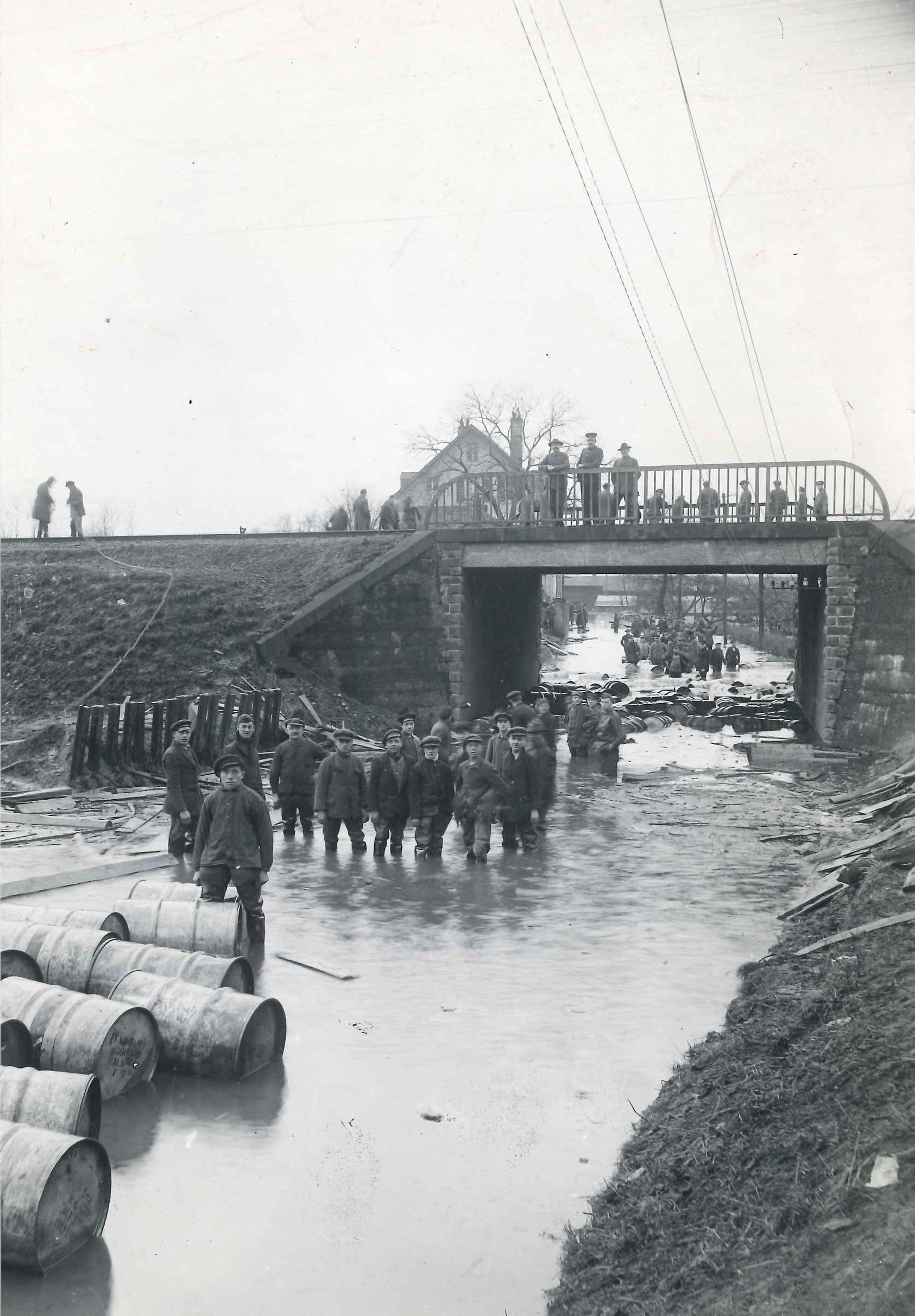 Hochwasser Rheinhafen Bendorf, 1919/1920 (REM CC BY-NC-SA)