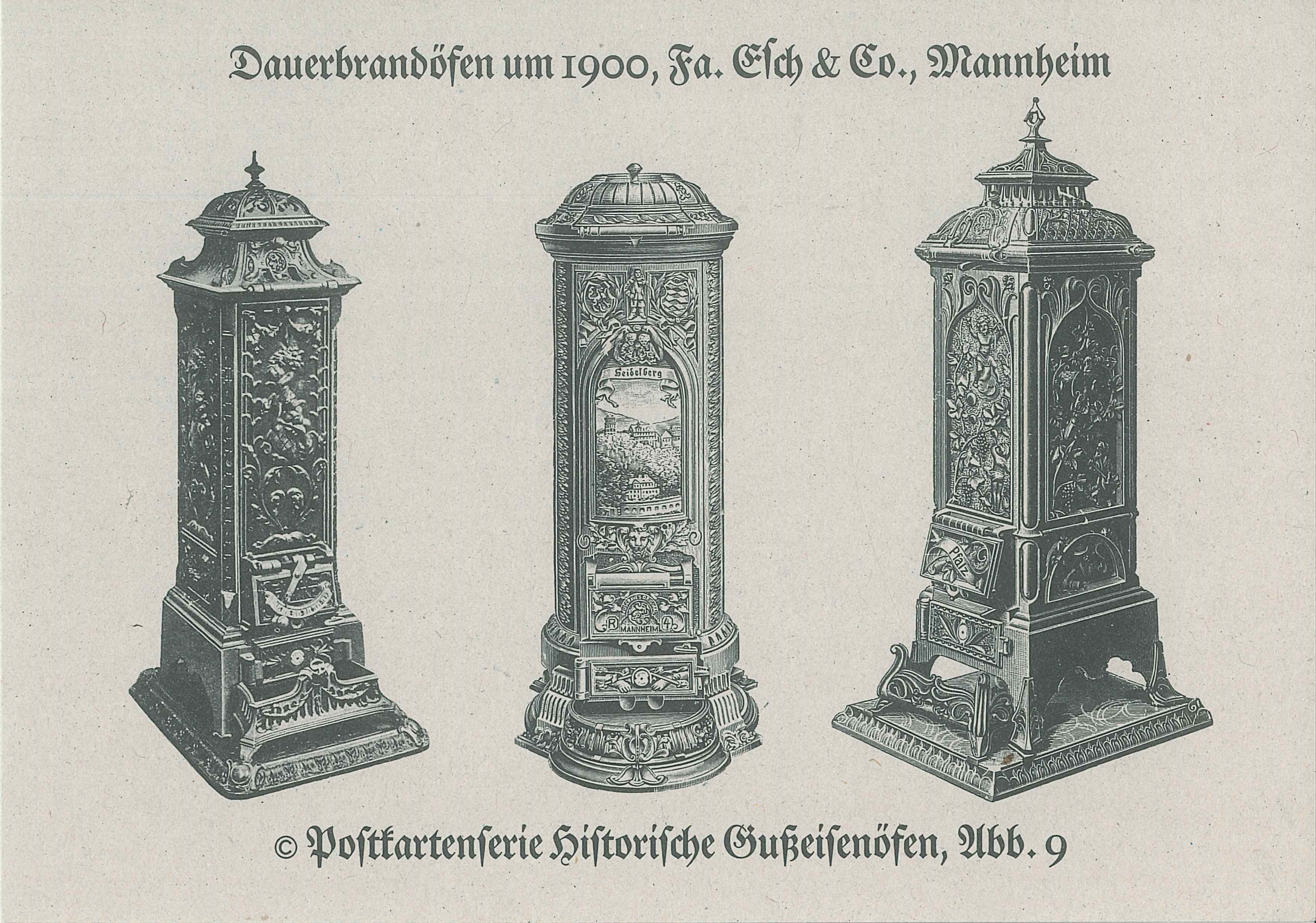 Postkartenserie "Historische Gußeisenöfen, Abb. 9", Deutsches Eisenofenmuseum, Neu-Ulm (REM CC BY-NC-SA)