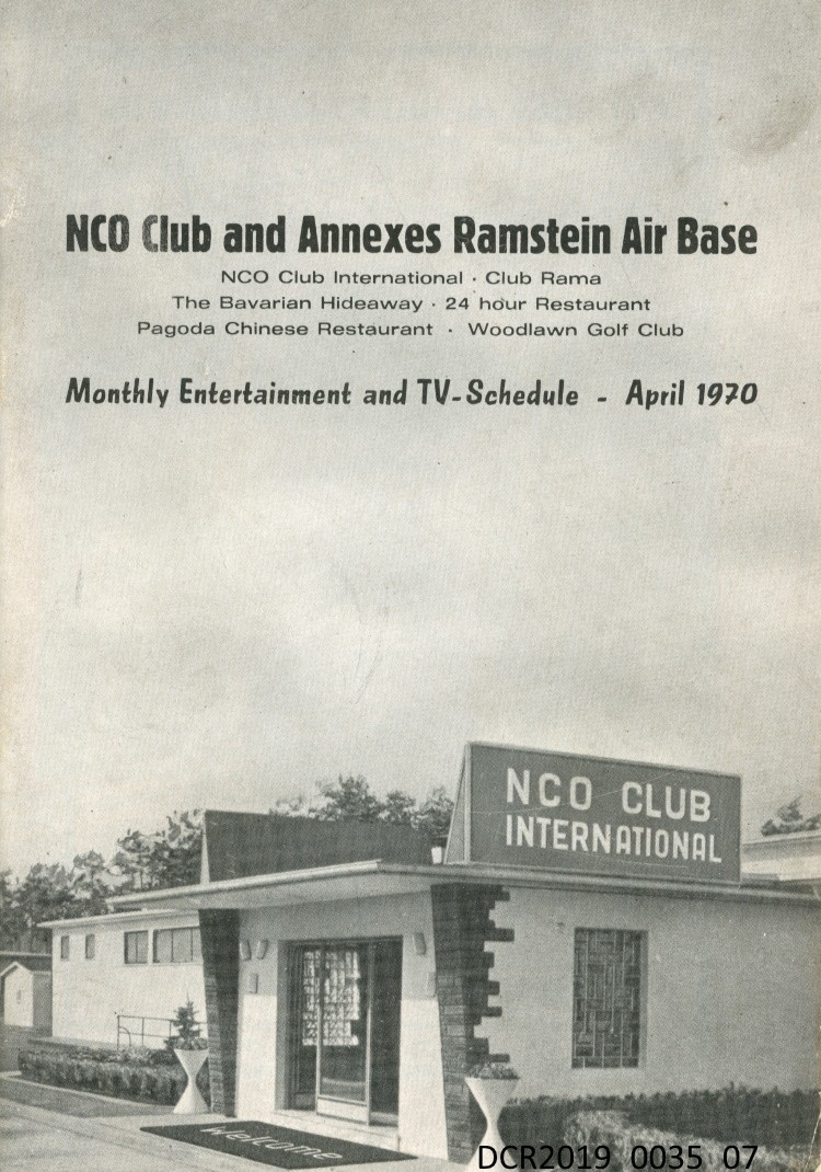Programmheft, NCO Club and Annexes, Ramstein Air Base Germany, April 1970 ("dc-r" docu center ramstein CC BY-NC-SA)