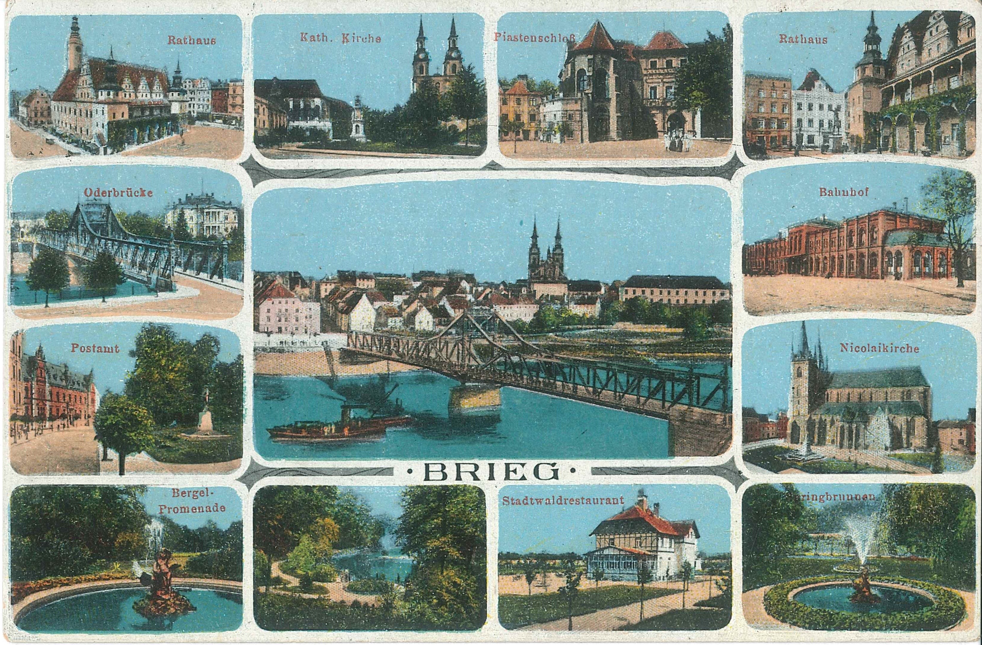 Ansichtskarte der Stadt Brieg in Polen (REM CC BY-NC-SA)