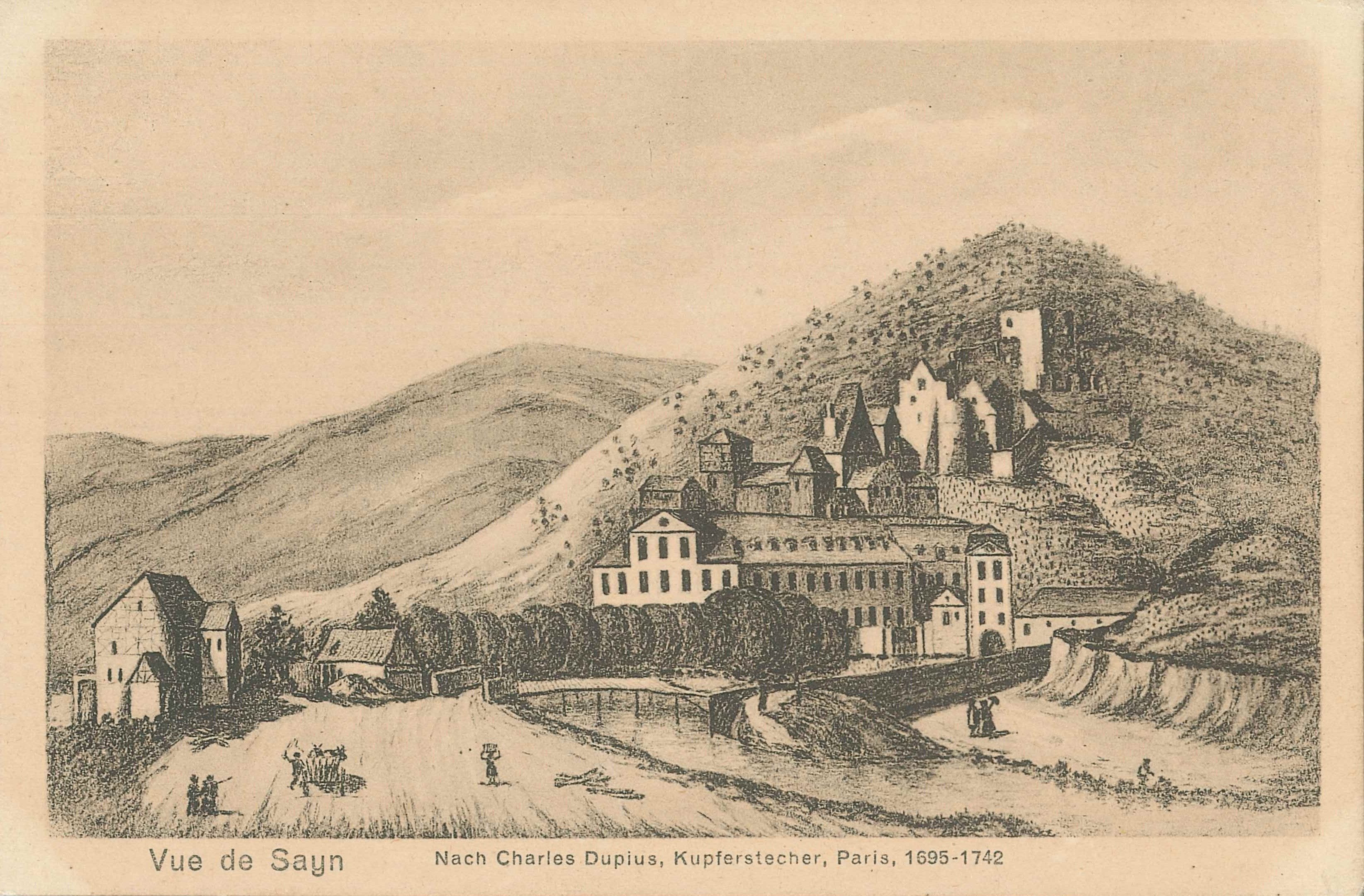 Blick auf Schloss Sayn, 1730 (REM CC BY-NC-SA)