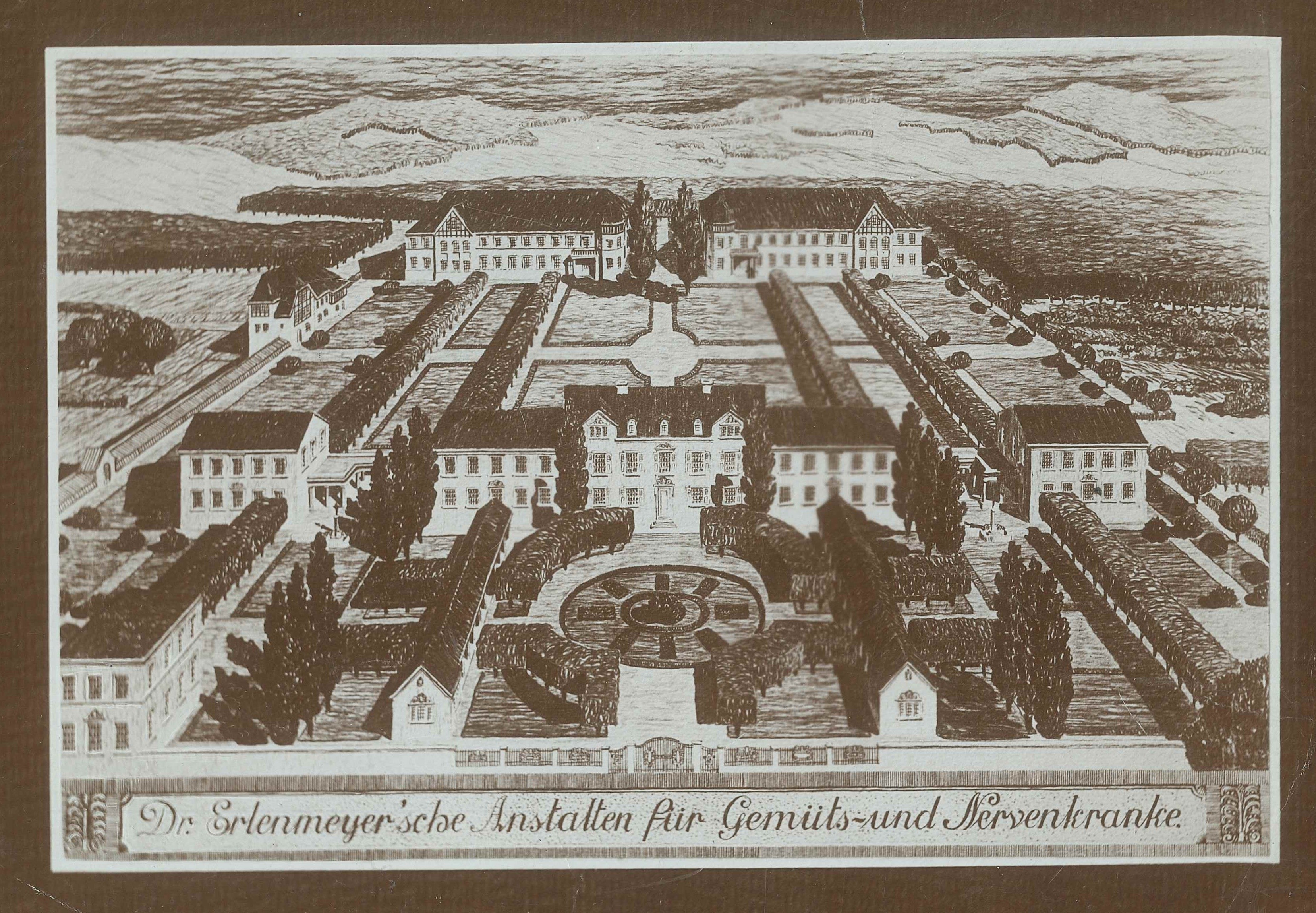 Dr. Erlenmeyer´sche Wasserheilanstalt "Villa Rheinau", Sanatorium für Nervenkranke in Bendorf, Gesamtansicht (REM CC BY-NC-SA)