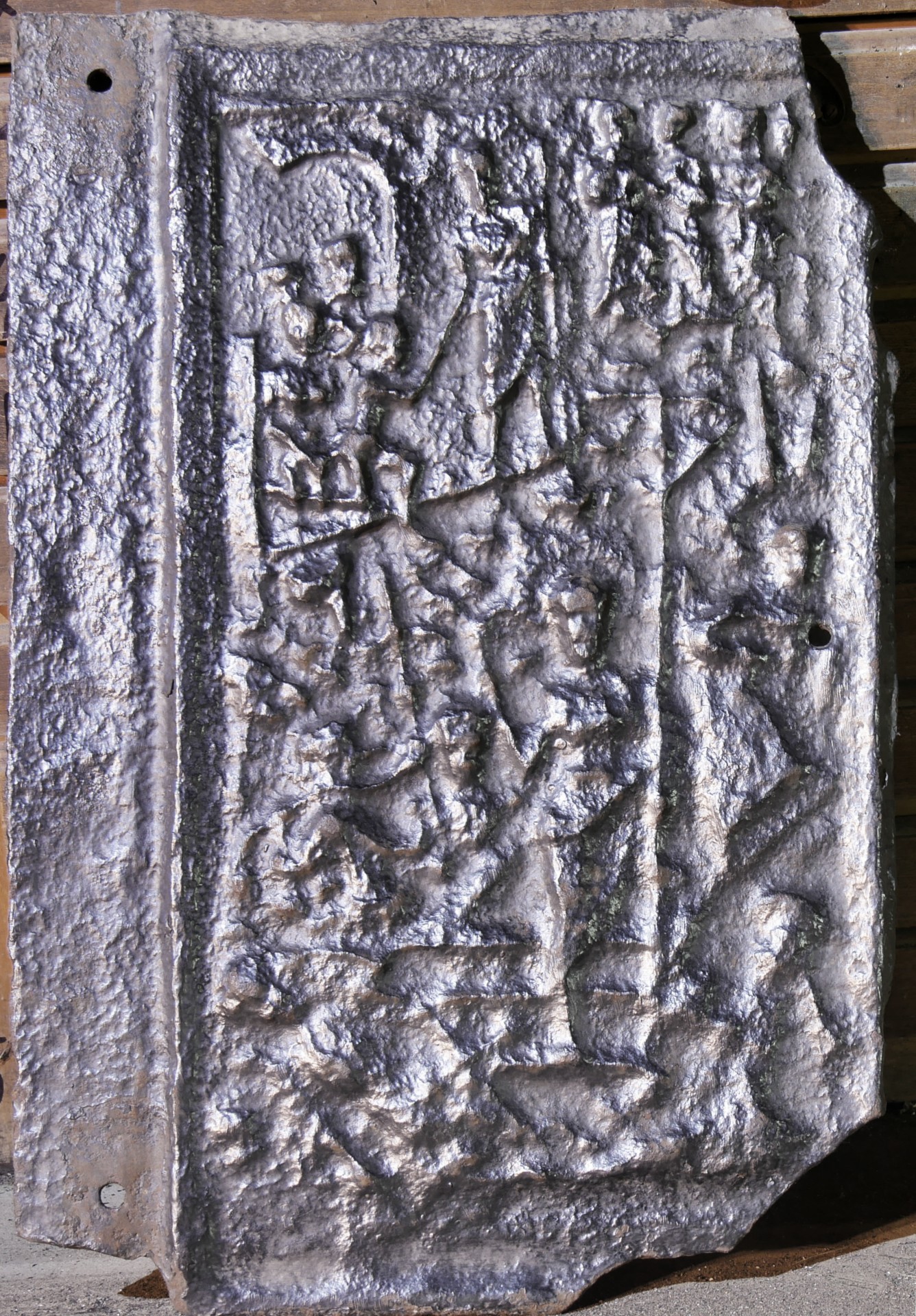 Fragment einer Ofenplatte, Christi Auferstehung (Volkskunde- und Freilichtmuseum Roscheider Hof CC0)