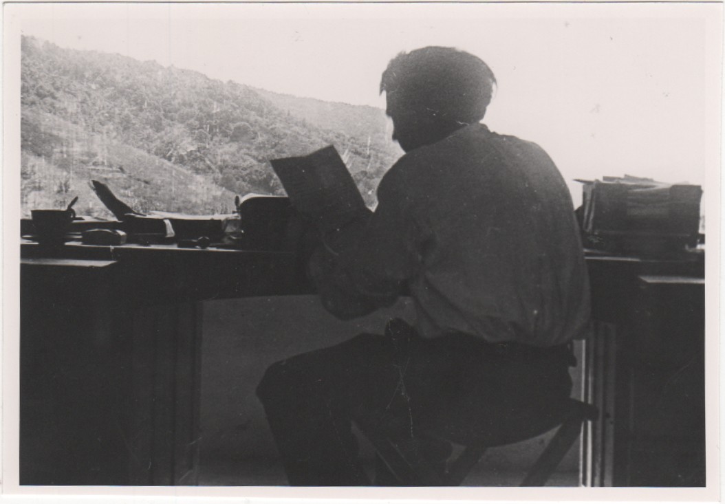 Heinrich Lersch an seinem Schreibtisch (Heimatmuseum und -Archiv Bad Bodendorf CC BY-NC-SA)